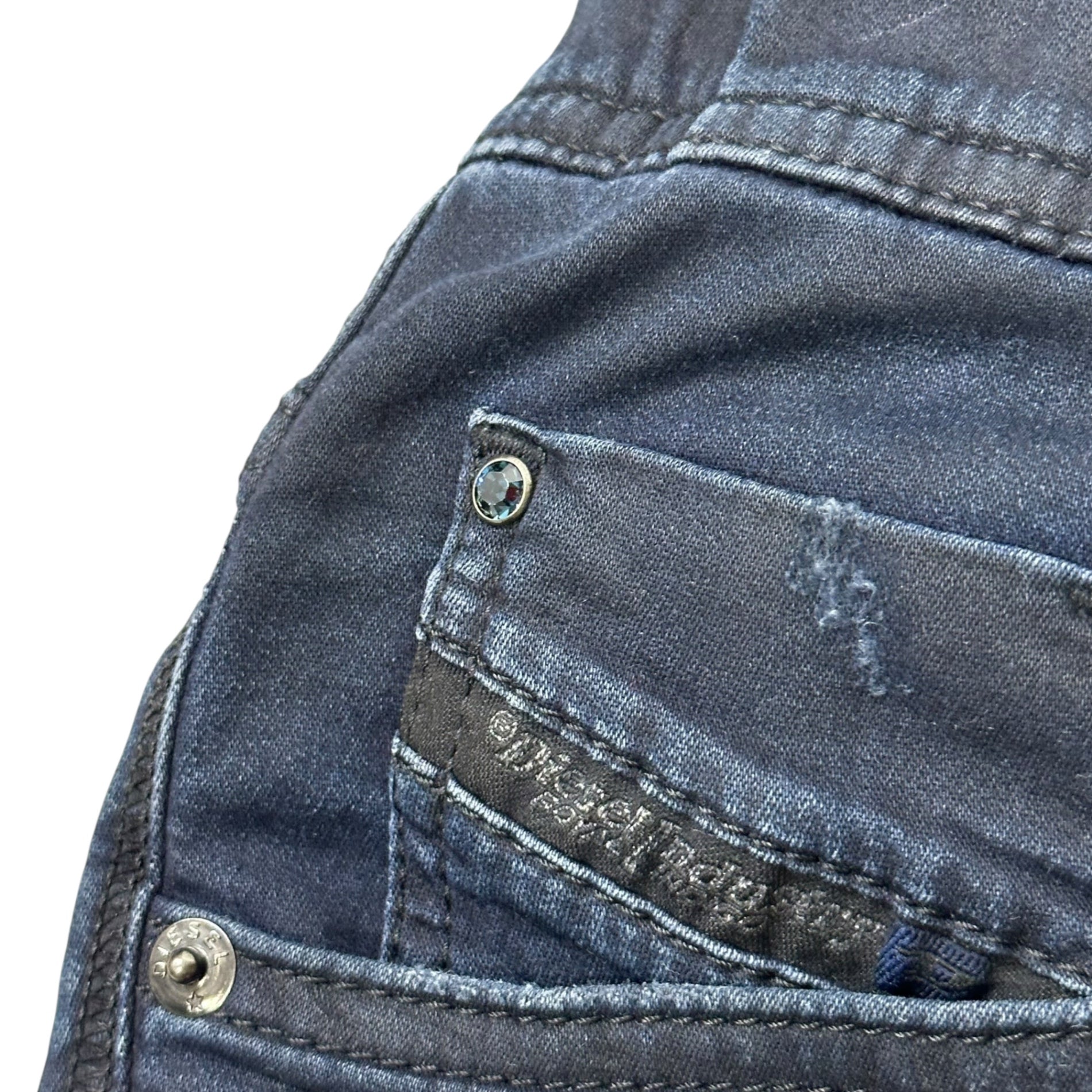 DIESEL(ディーゼル) NARROT-NE JOGG JEANS ダメージ加工 ジョグ ジーンズ デニム パンツ W30 ブラック ストレッチ ダメージ加工