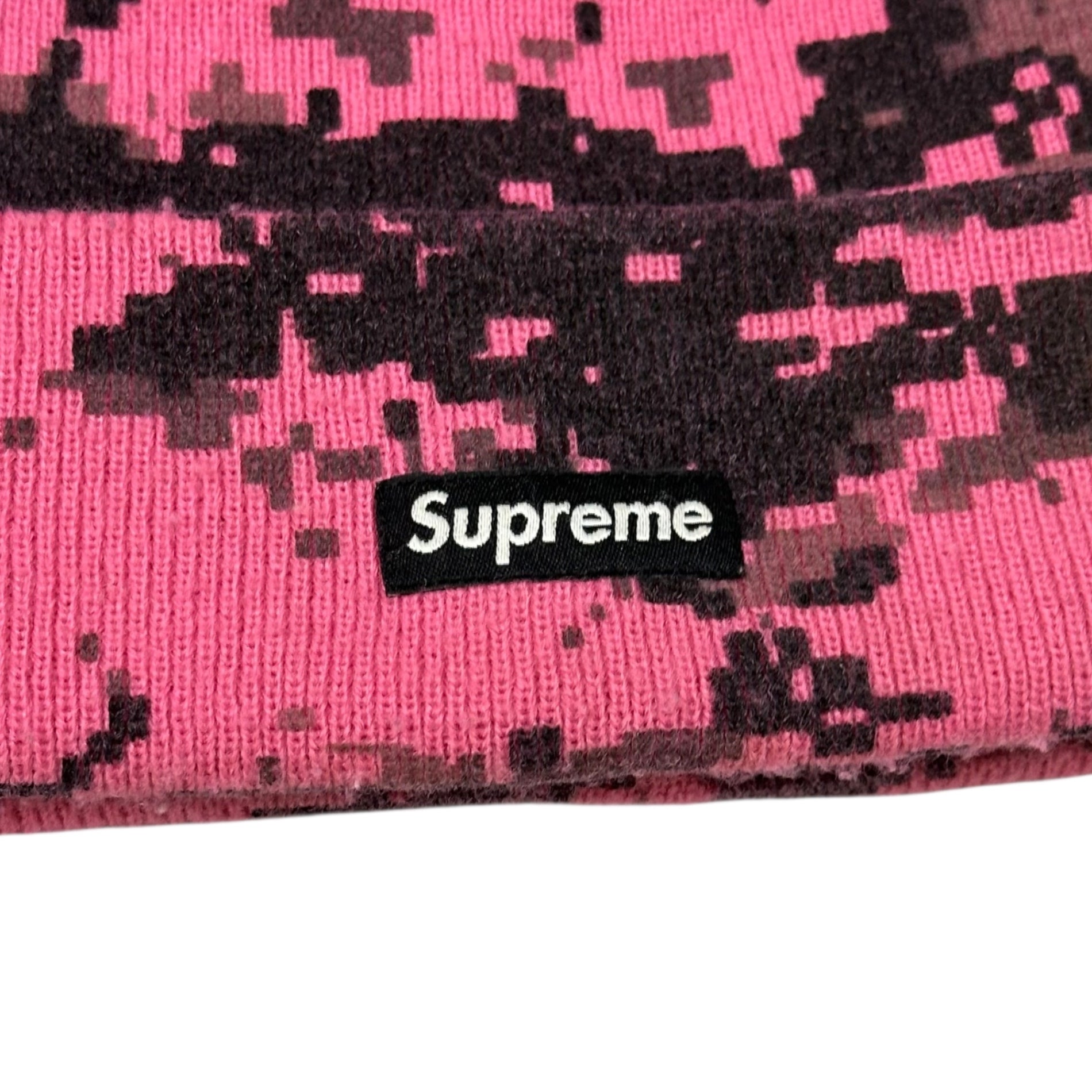 SUPREME(シュプリーム) 17AW Digi Camo Beanie デジカモ カモ ビーニー ピンク×ブラック ニット帽 スモール ボックス ロゴ