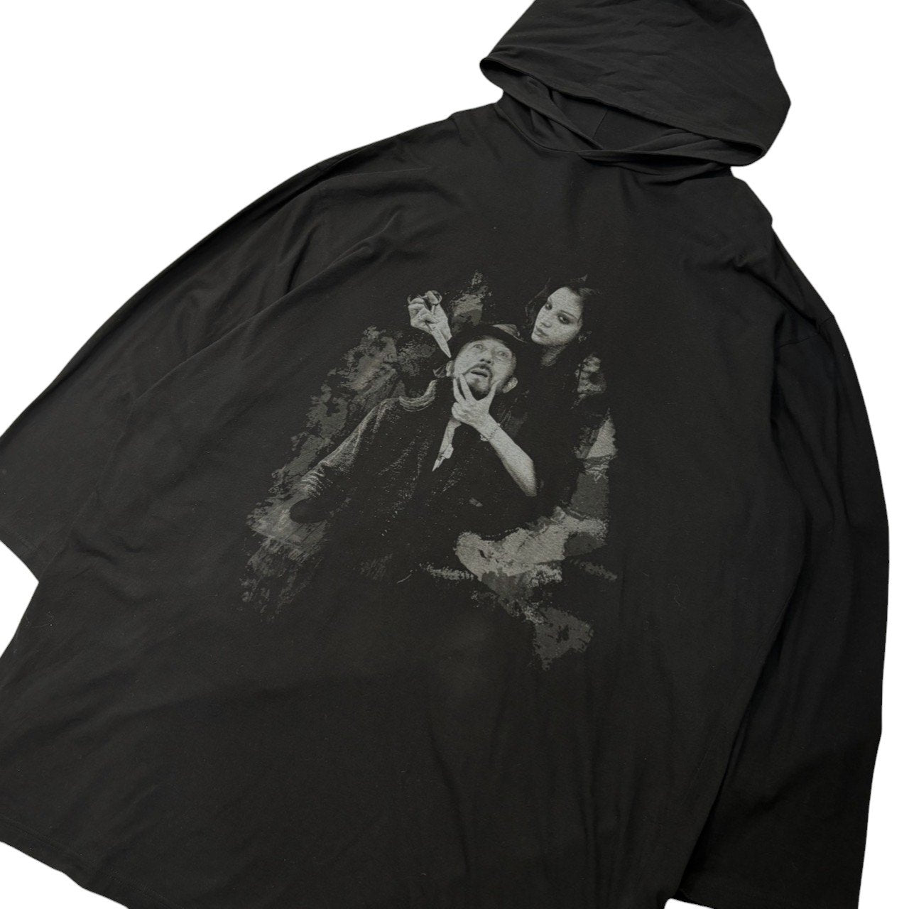 YOHJI YAMAMOTO POUR HOMME(ヨウジヤマモトプールオム) 21SS YOHJI YAMAMOTO This Man Print Hood L/S T-Shirt ヨウジヤマモト ディス マン プリント 長袖 フーデッド Tシャツ HD-T49-034-1-03 3(L程度) ブラック