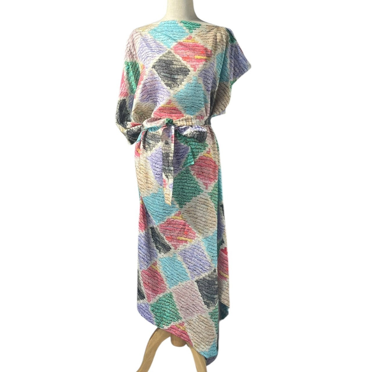 Vivienne Westwood RED LABEL(ヴィヴィアンウエストウッドレッドレーベル) 22SS Full Print Triangle Hem Deformed Dress 総 プリント 三角 裾 変形 ワンピース 16-12-521018 00(FREE) マルチカラー 総柄 ベルテッド