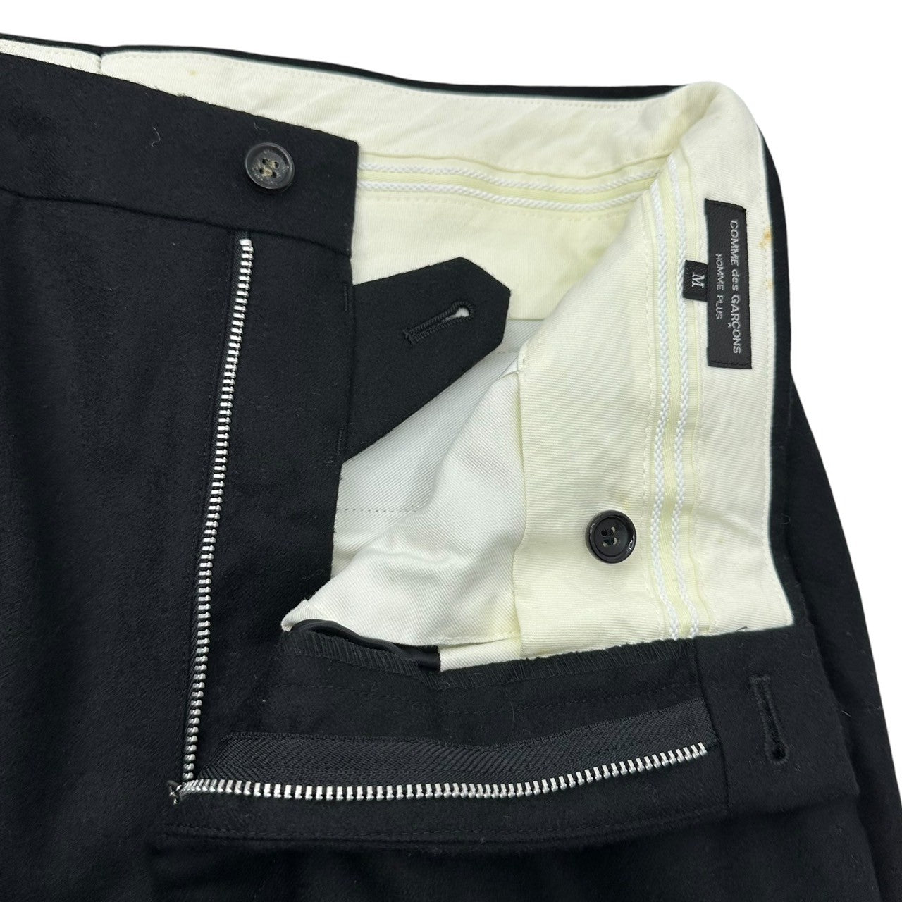 COMME des GARCONS HOMME PLUS(コムデギャルソンオムプリュス) 06AW Persona Period Star-shaped Sagara Embroidery Tailored Jacket Pants Setup Suit ペルソナ期 星形 サガラ 刺繍 テーラード ジャケット パンツ セットアップ スーツ JKT:PR-J044 PT:PR-P028 M ブラック AD2006