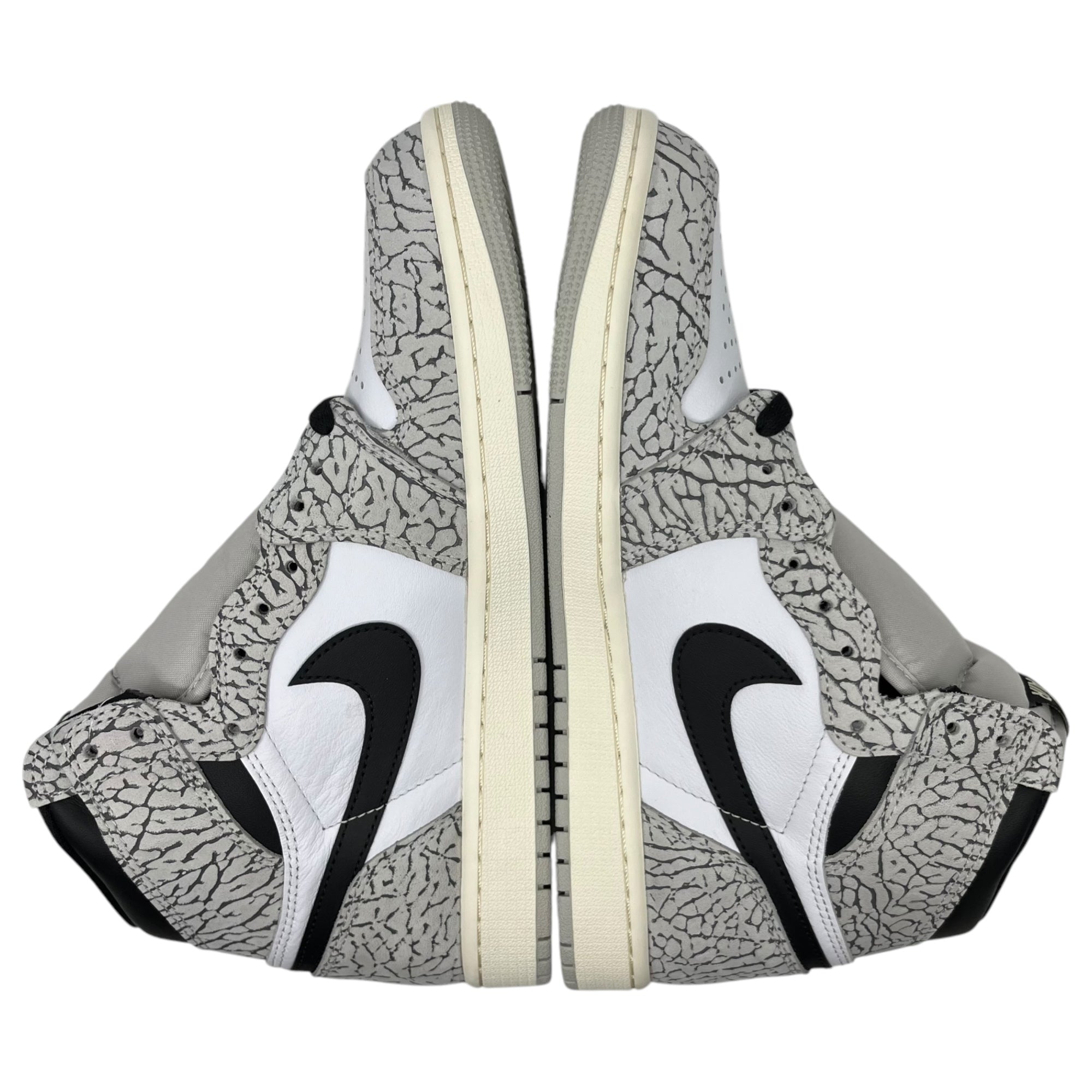 NIKE(ナイキ) Air Jordan 1 High OG "White Cement/Safari" エアジョーダン1 ハイ ホワイト セメント DZ5485-052 27cm ホワイト×グレー 箱付 ハイカット スニーカー