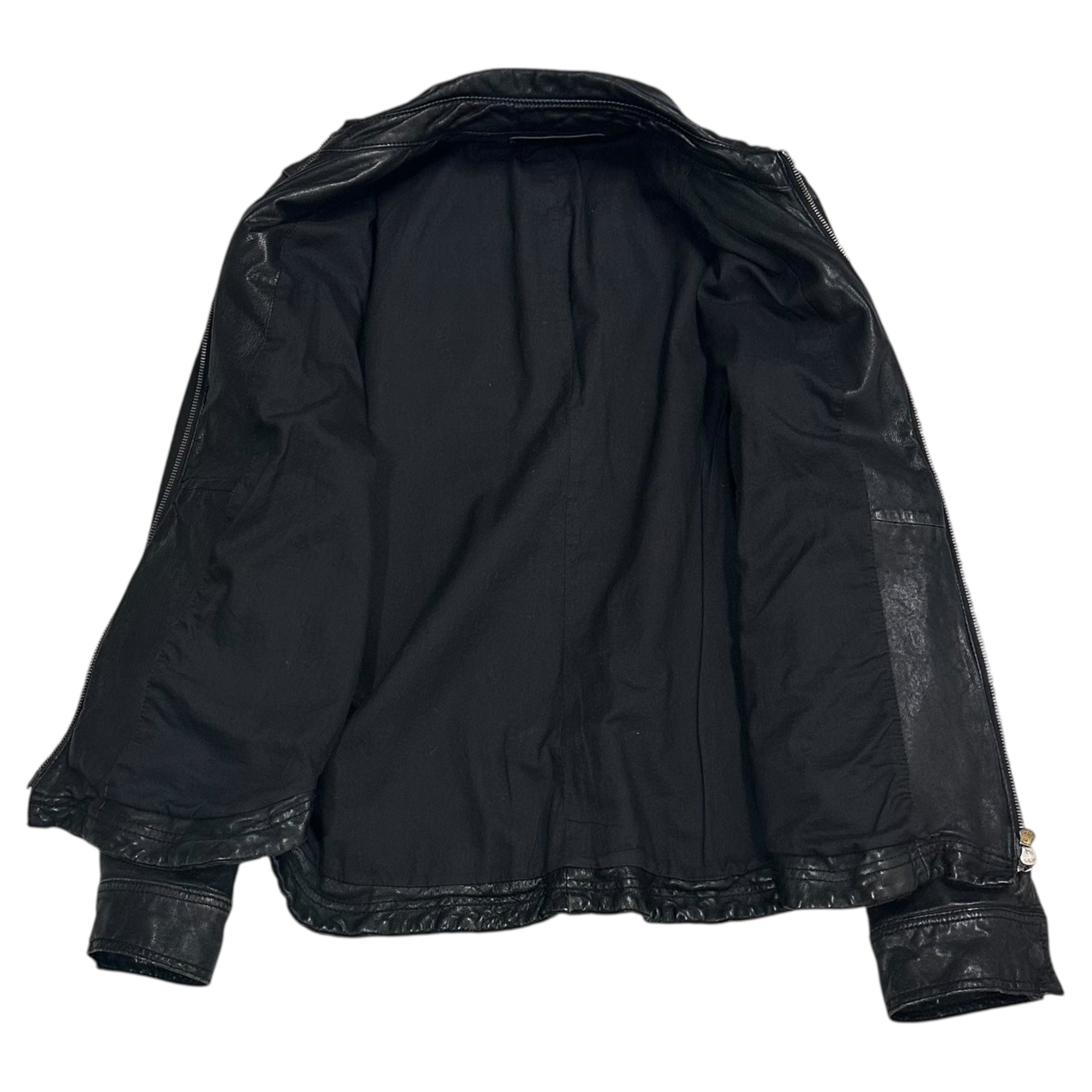TOMORROWLAND(トゥモローランド) Zip-up lamb leather jacket ジップアップ ラムレザー ジャケット 63-08-04-08202 M ブラック