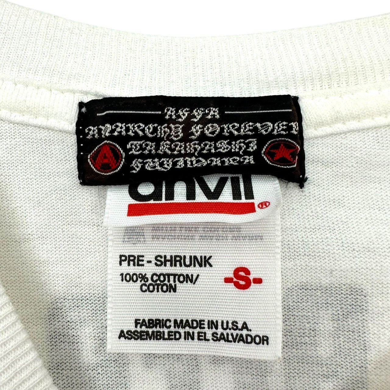 AFFA(エーエフエフエー) 01's print T-shirt 2001年 プリント Tシャツ S ホワイト×ブラック anvilボディ