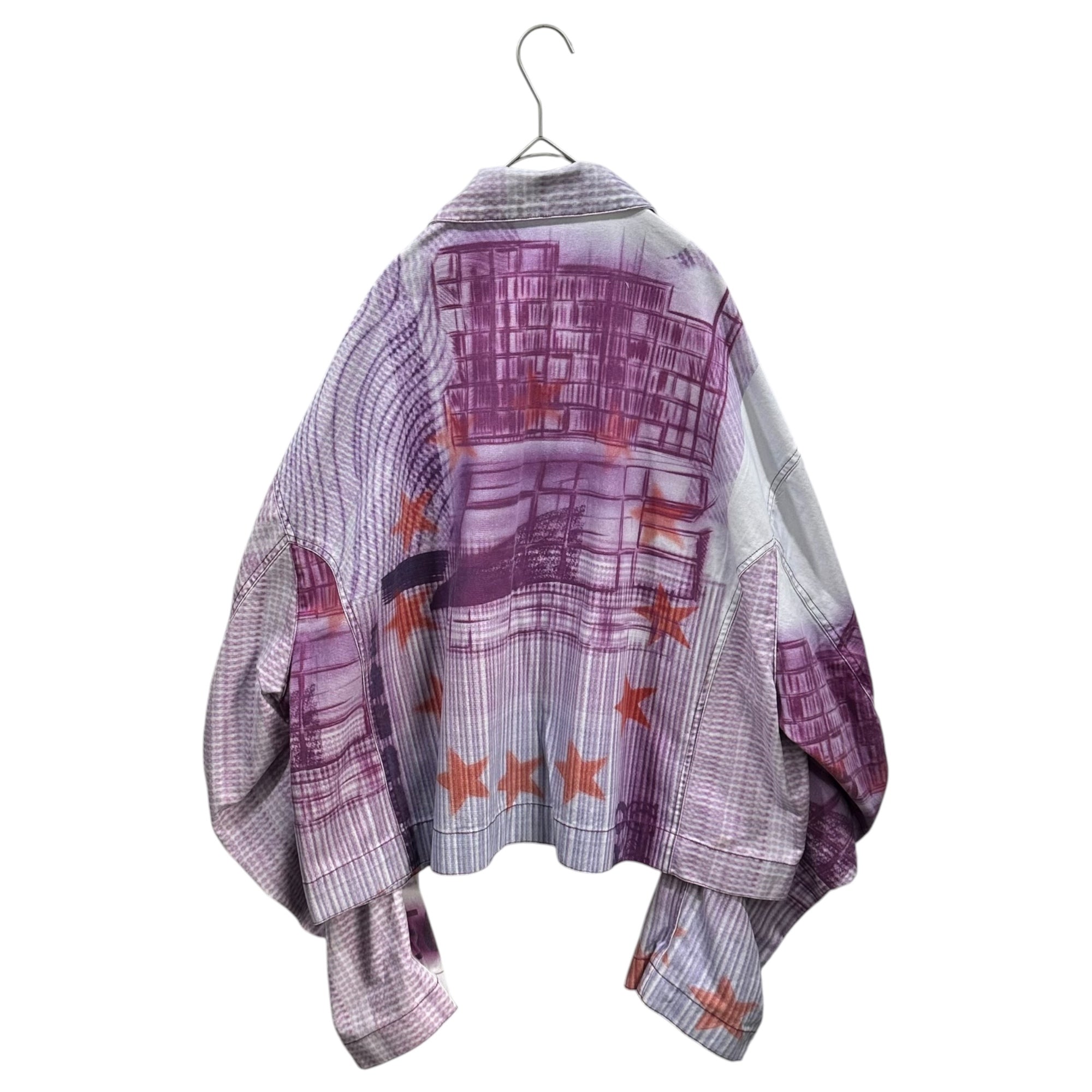 Gerrit Jacob(ジェリットジェイコブ) 2025AW PRINTED DENIM JACKET デニム ジャケット GJ25FW-JK2-PLU S プラム×スカイ PNG STORE 取扱
