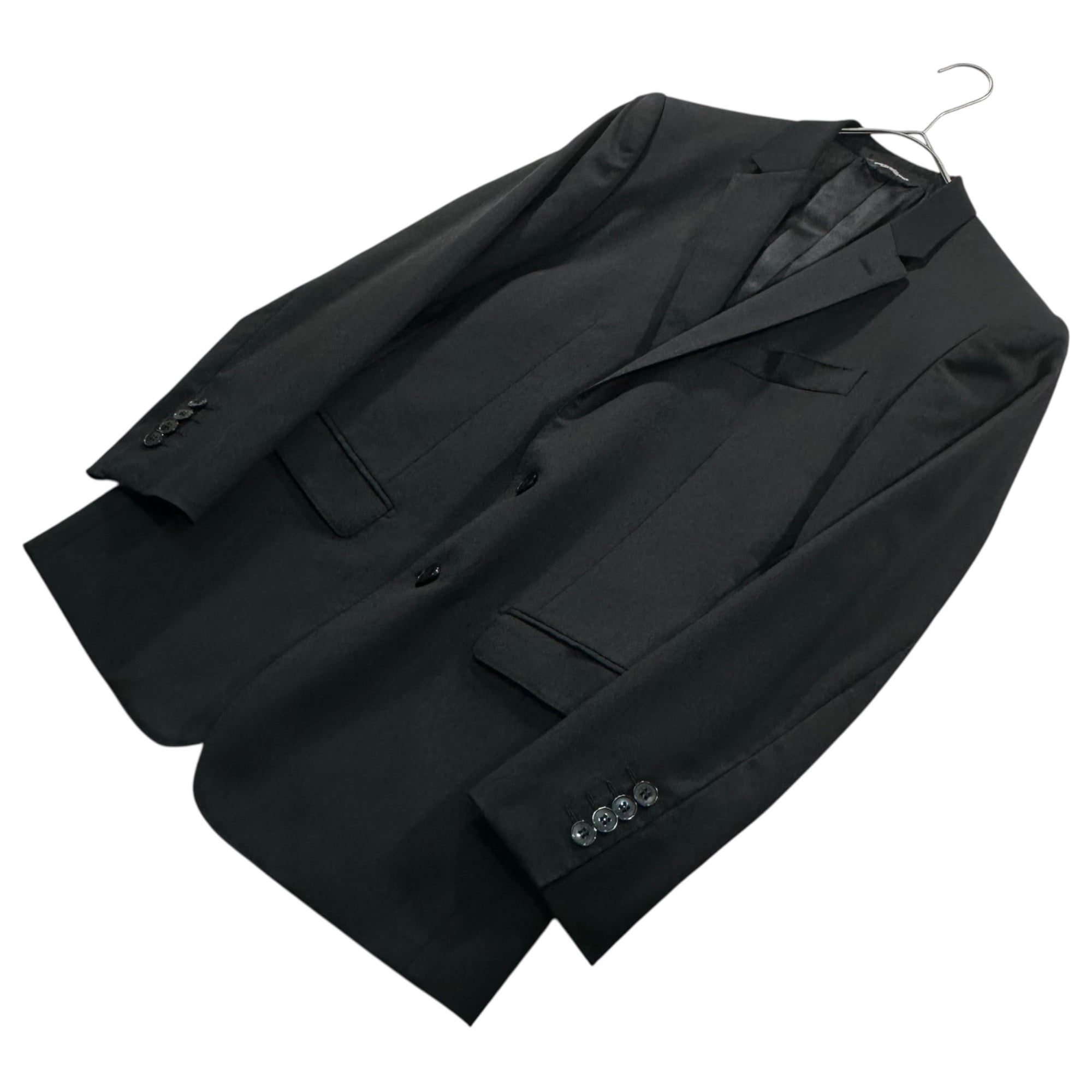 DOLCE&GABBANA(ドルチェ&ガッバーナドルガバ) MARTINI WOOL 100% 2B Tailored Jacket マルティーニ テーラード ジャケット G1UGMT 44(XS程度) ブラック