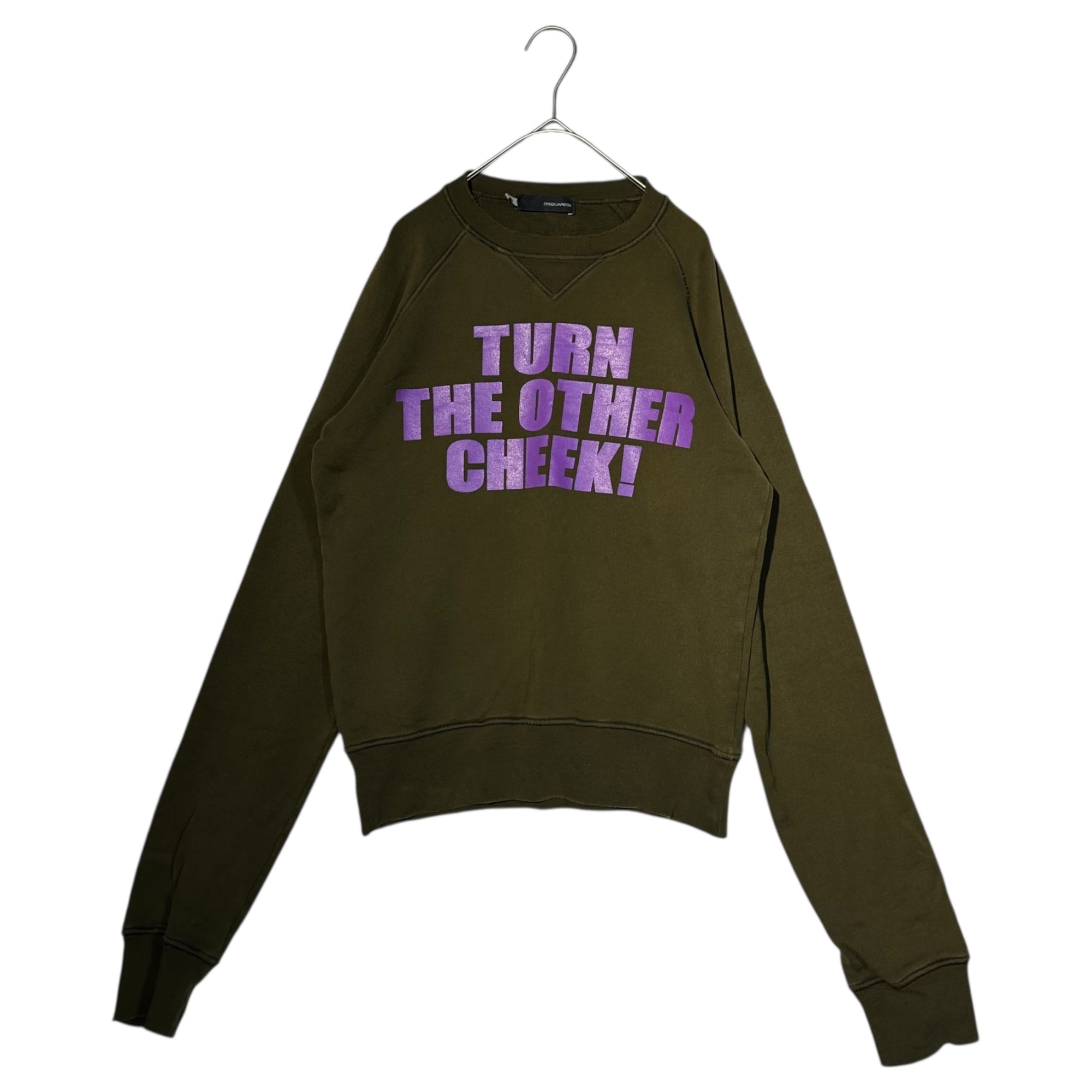 DSQUARED2(ディースクエアード) Long Sleeve Printed Sweatshirt 長袖 プリント スウェット 71 XM562 XS カーキ