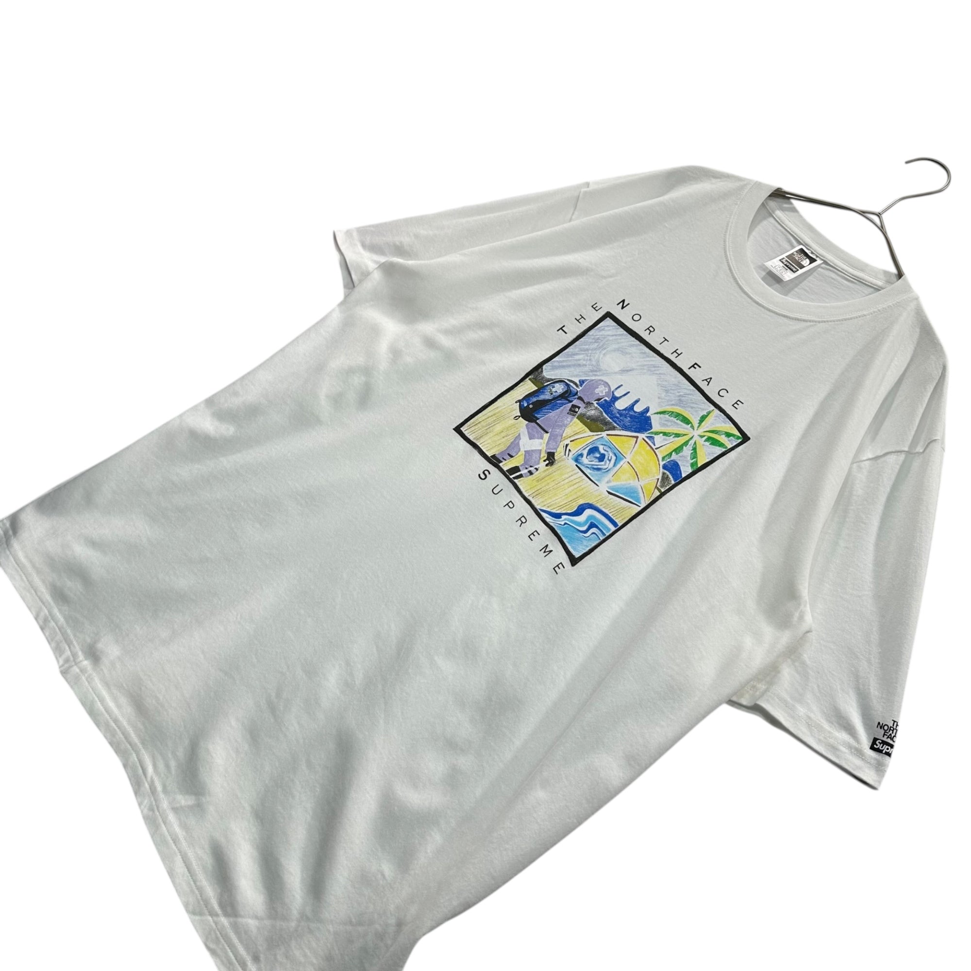 SUPREME×THE NORTH FACE(シュプリーム×ノースフェイス) 22SS Sketch S/S Top スケッチ 半袖 Tシャツ NT02203I XL ホワイト コラボ