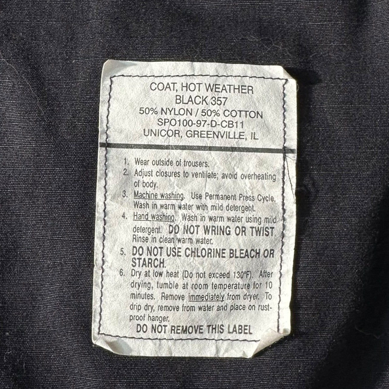 US ARMY(アメリカ軍) 90's BDU JACKET ミリタリー フィールド ジャケット 8415-01-422-1990 SMALL-REGULAR ブラック 90年代 97年製 ヴィンテージ 古着