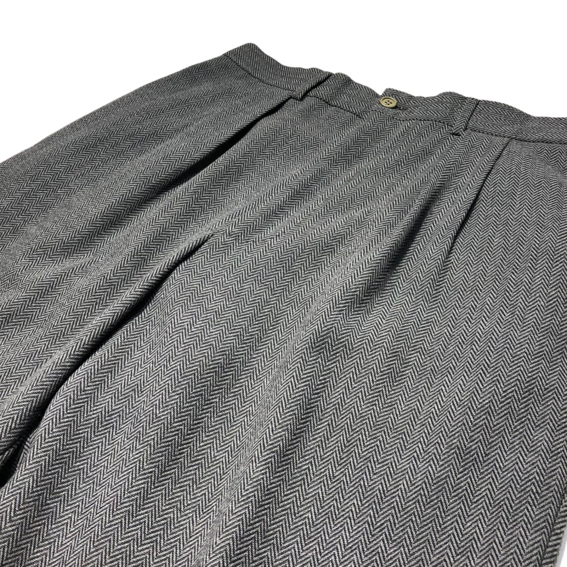 GIORGIO ARMANI(ジョルジオアルマーニ) 80's ~ 90's herringbone setup suit ヘリンボーン セットアップ スーツ 52(XL程度) グレー テーラード スラックス