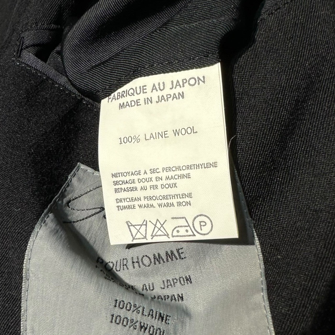 YOHJI YAMAMOTO POUR HOMME(ヨウジヤマモトプールオム) 80~90's vintage double-sided wool gabardine hooded oversized half coat 80~90年代 ヴィンテージ 両面 ウールギャバジン フーデッド オーバーサイズ ハーフ コート M ブラック