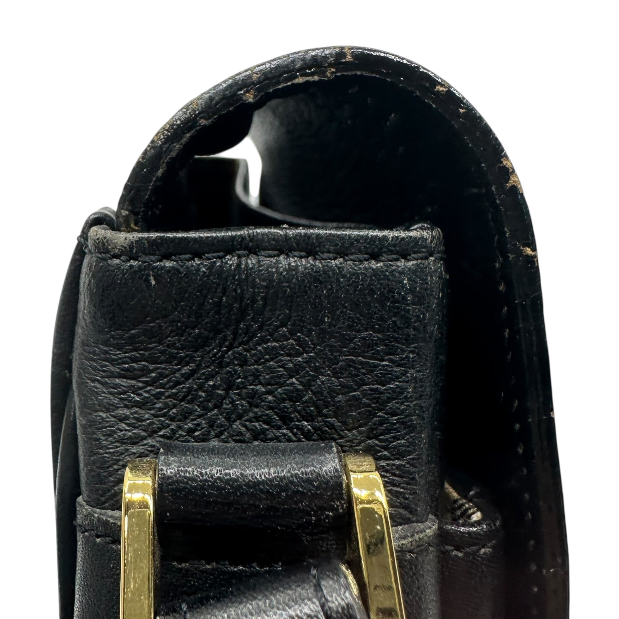 Burberry’s(バーバリーズ) Vintage NovaCheck Horse Logo Leather Shoulder Bag ヴィンテージ ノヴァチェック ホースロゴ レザー ショルダー バッグ ブラック