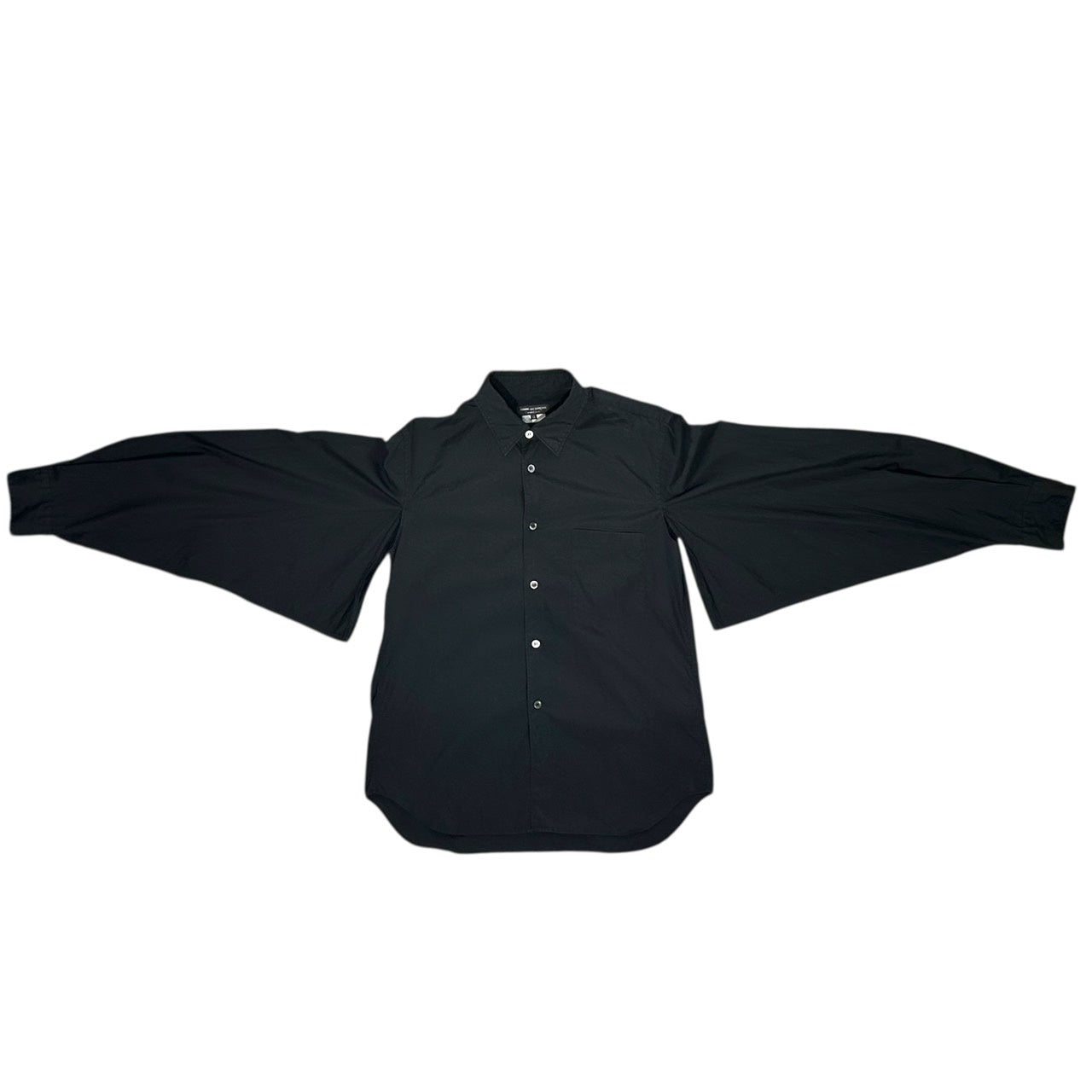 COMME des GARCONS HOMME PLUS(コムデギャルソンオムプリュス) 19AW Regular collar shirt with kimono sleeves 着物袖 レギュラーカラー シャツ PD-B043 XS ブラック AD2019