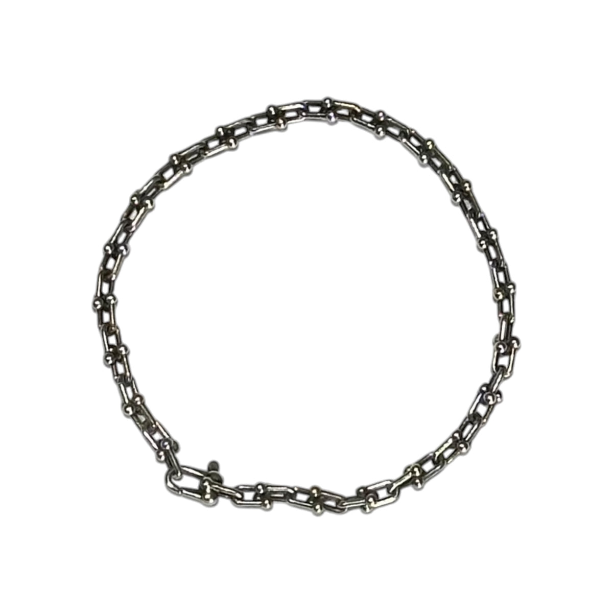 TIFFANY & CO.(ティファニー) Hardware Micro Link Bracelet ハードウェア マイクロ リンク ブレスレット 購入証明書、箱付 Micro シルバー