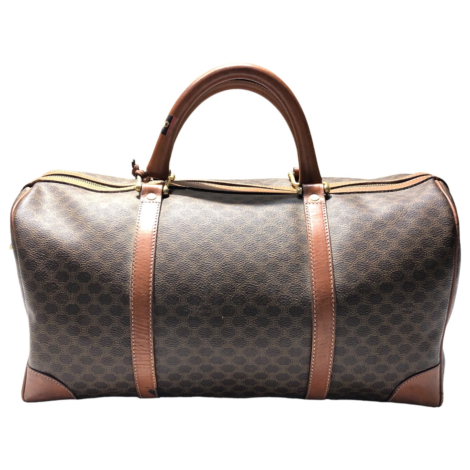 CELINE(セリーヌ) macadam pattern boston bag マカダム柄 ボストン バッグ M11 ブラウン OLD ヴィンテージ 旅行鞄