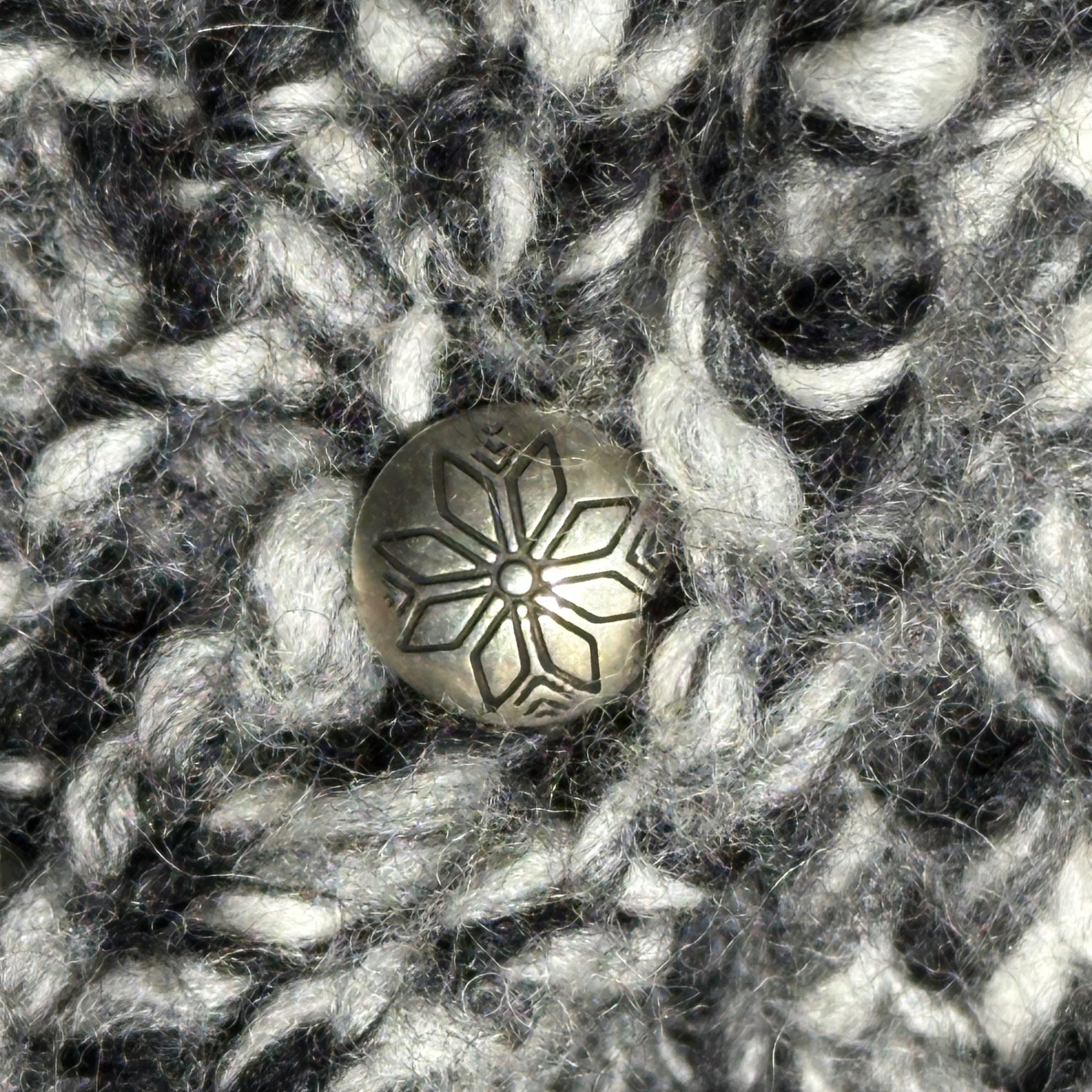 POLO RALPH LAUREN(ポロラルフローレン) Shoulder Concho Hand-Knitted Pullover ショルダー コンチョ ハンド ニット プルオーバー L グレー 品質表示タグ切れ