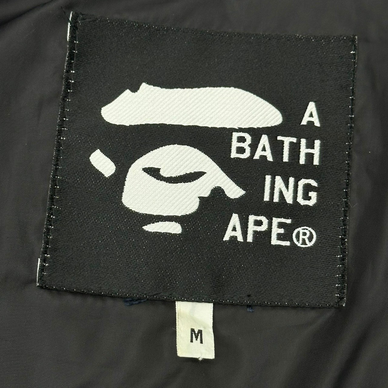 A BATHING APE(アベイシングエイプ) 00's Monkey Face Quilted Down Jacket モンキー フェイス キルティング ダウン ジャケット M ブラック