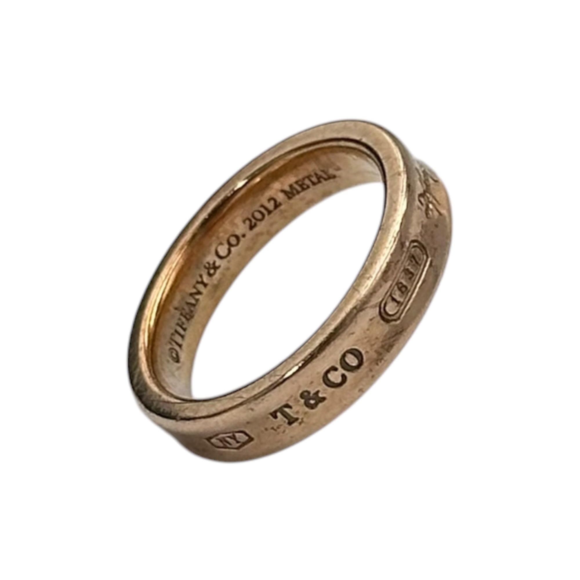 TIFFANY & CO.(ティファニー) 1837 Narrow Ring Rubedo Metal ナローリング ルベドメタル 指輪 7~8号程度 ピンクゴールドカラー 2012 RubedoMetal 創業175周年記念 4.0g