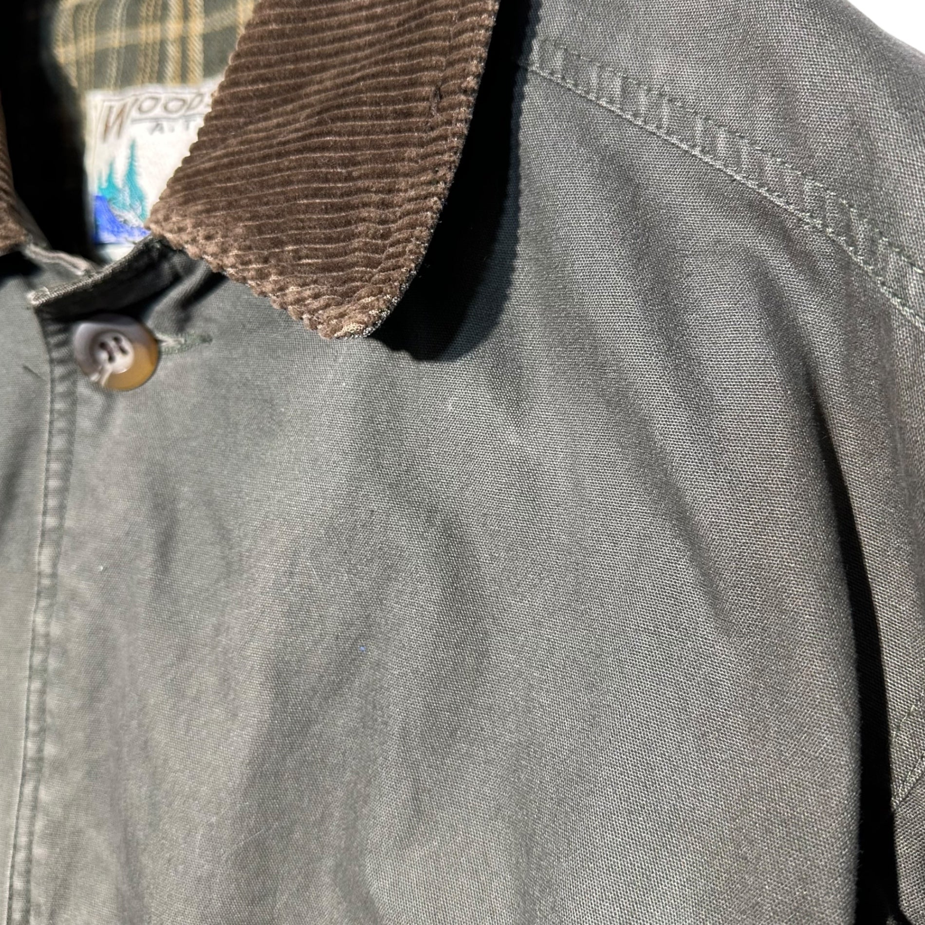 WOODSMAN(ウッズマン) 90's Hunting jacket コーデュロイ 襟 ハンティング ジャケット M カーキ 90年代 古着 ヴィンテージ