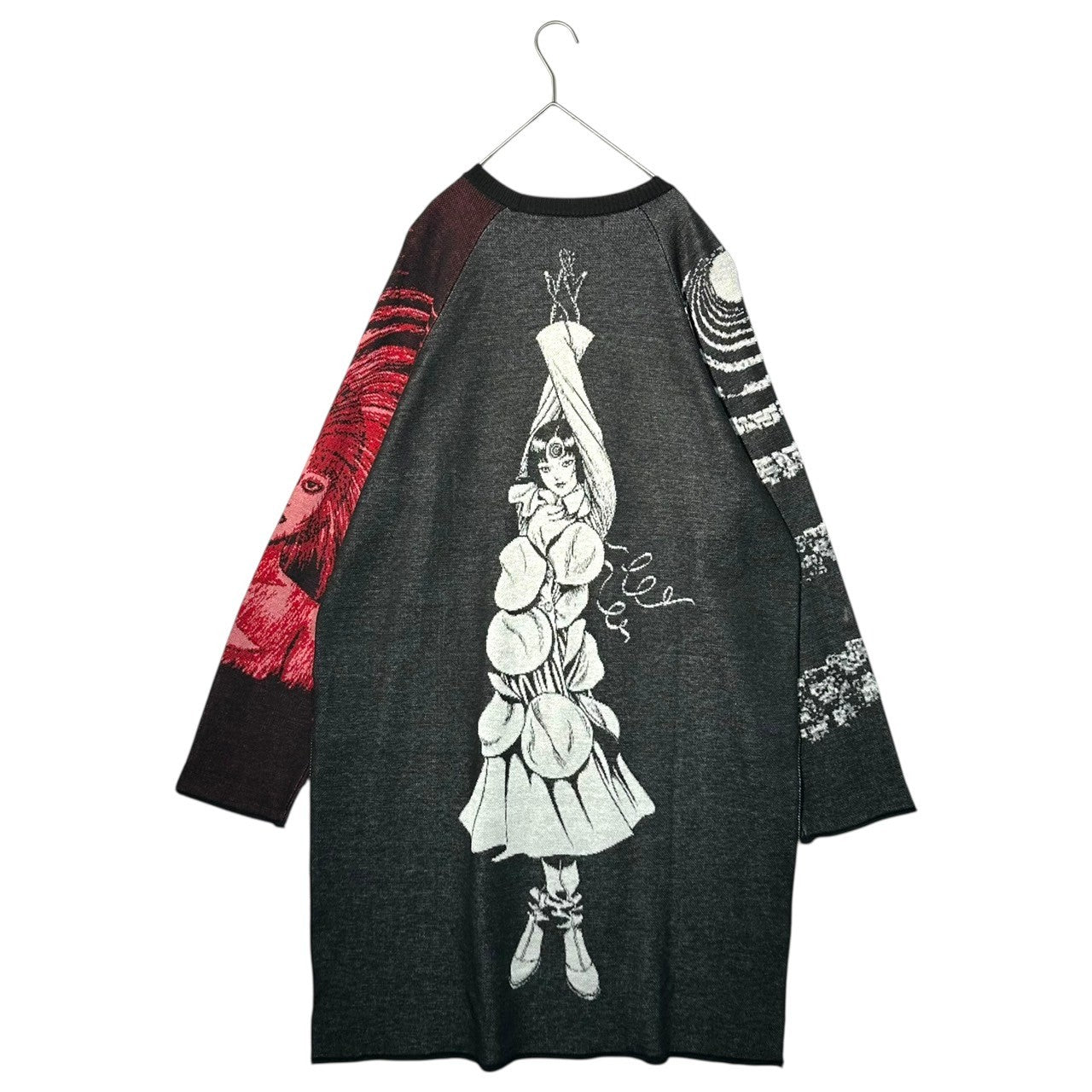 S’YTE × Junji ITO(サイト × ジュンジ イトウ) 20AW Tomie Front Back Placement Pullover Jacquard Knit 富江 フロント バック 配置 プルオーバー ジャガード ニット UJ-K40-614 3(L程度) ブラック 伊藤潤二氏デビュー作 富江 名作コラボ