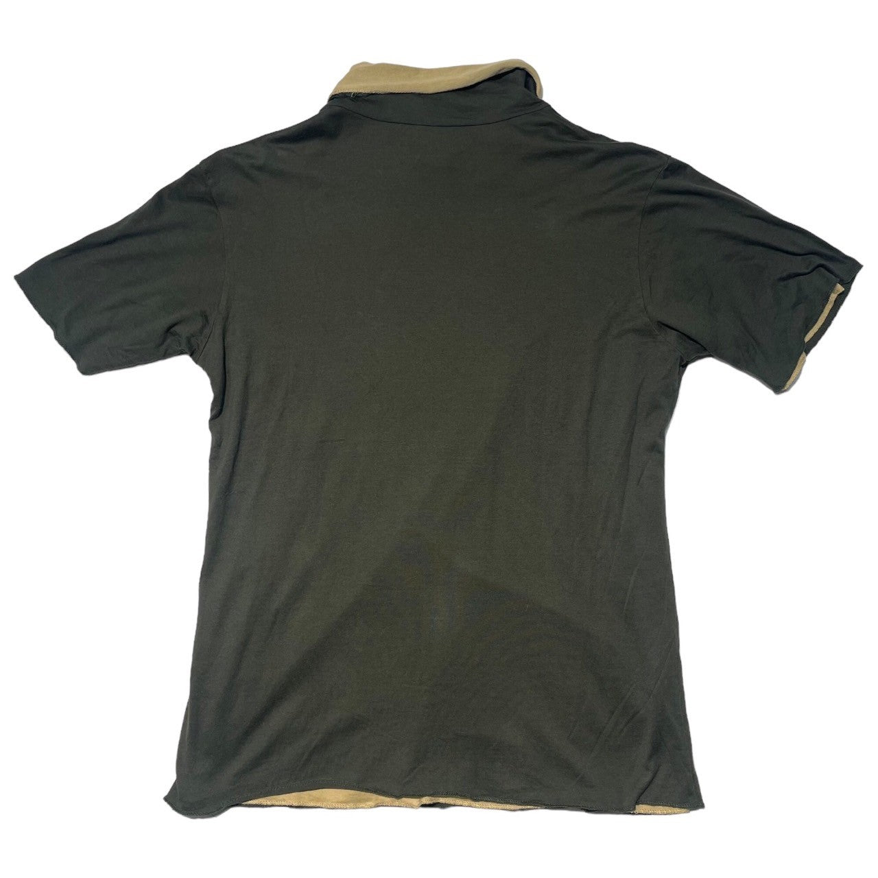 Agnes b. homme(アニエスベーオム) 90's Layered type high neck T-shirt レイヤードタイプハイネックTシャツ 90年代 1(S) カーキ×ベージュ
