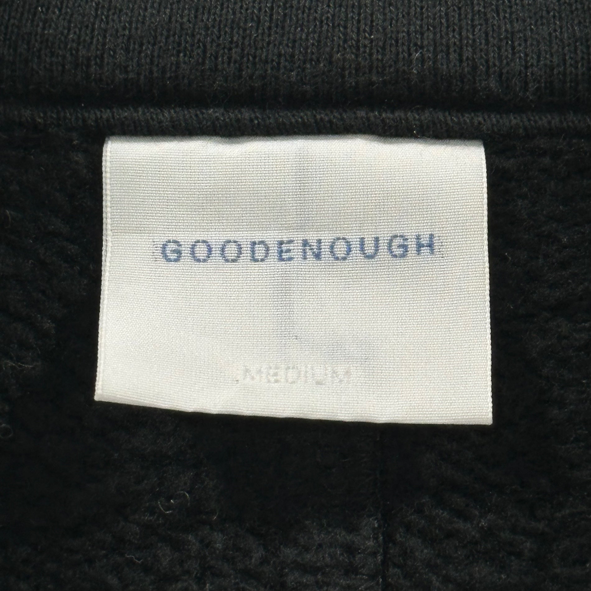 GOODENOUGH(グッドイナフ) 90's~00's LOGO SWEAT P COAT ロゴ 刺繍 スウェット P コート M ブラック