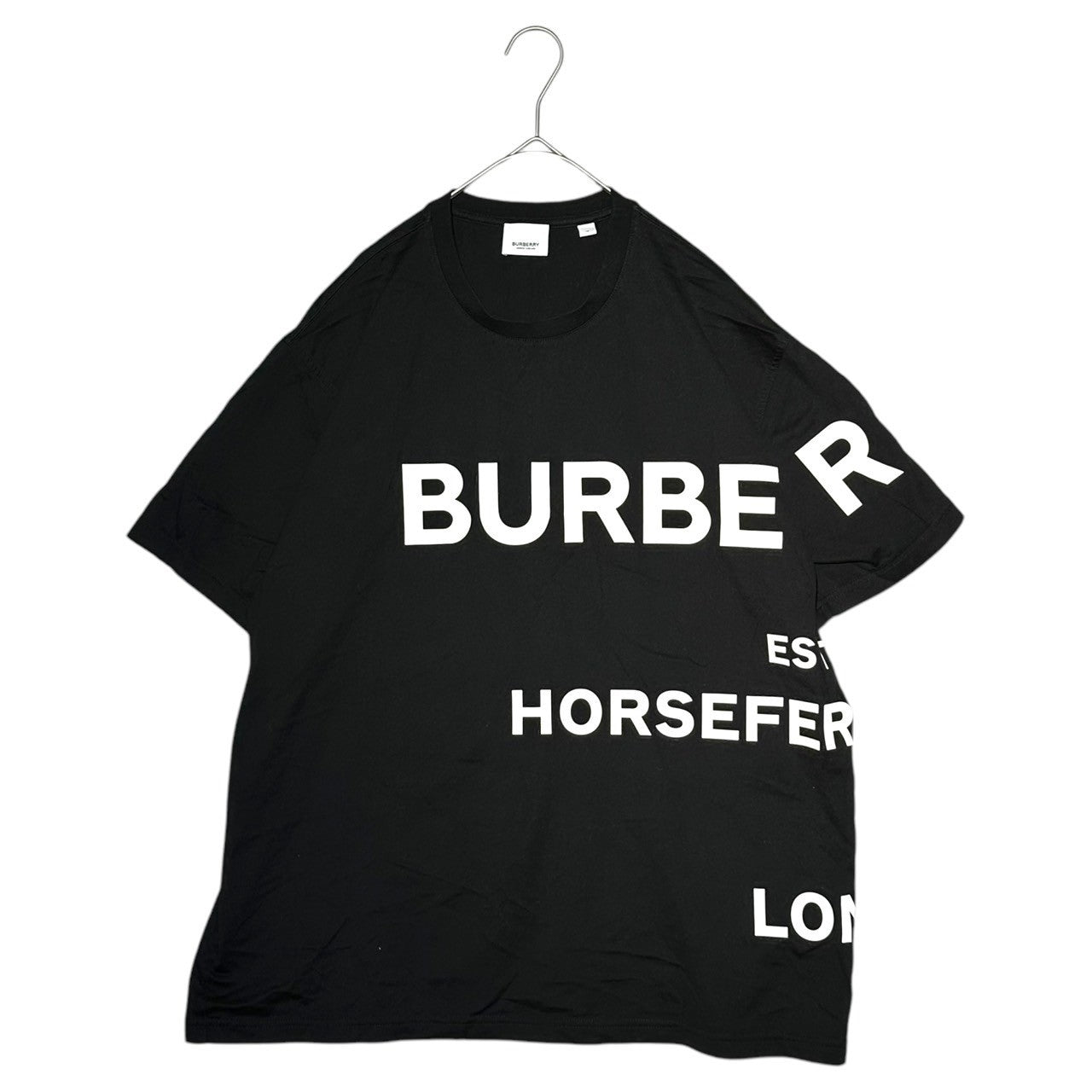 BURBERRY(バーバリー) 20SS HARLFORD T ホースフェリー プリント オーバーサイズ ロゴ Tシャツ 8040694 M ブラック