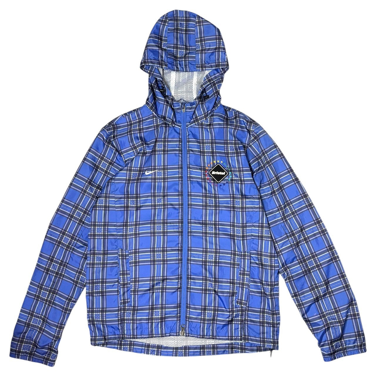 F.C.Real Bristol FCRB(エフシーレアルブリストル) Plaid Zip-Up Hoodie & Shorts Setup チェック柄 ジップアップ パーカー & ショーツ セットアップ S ブルー