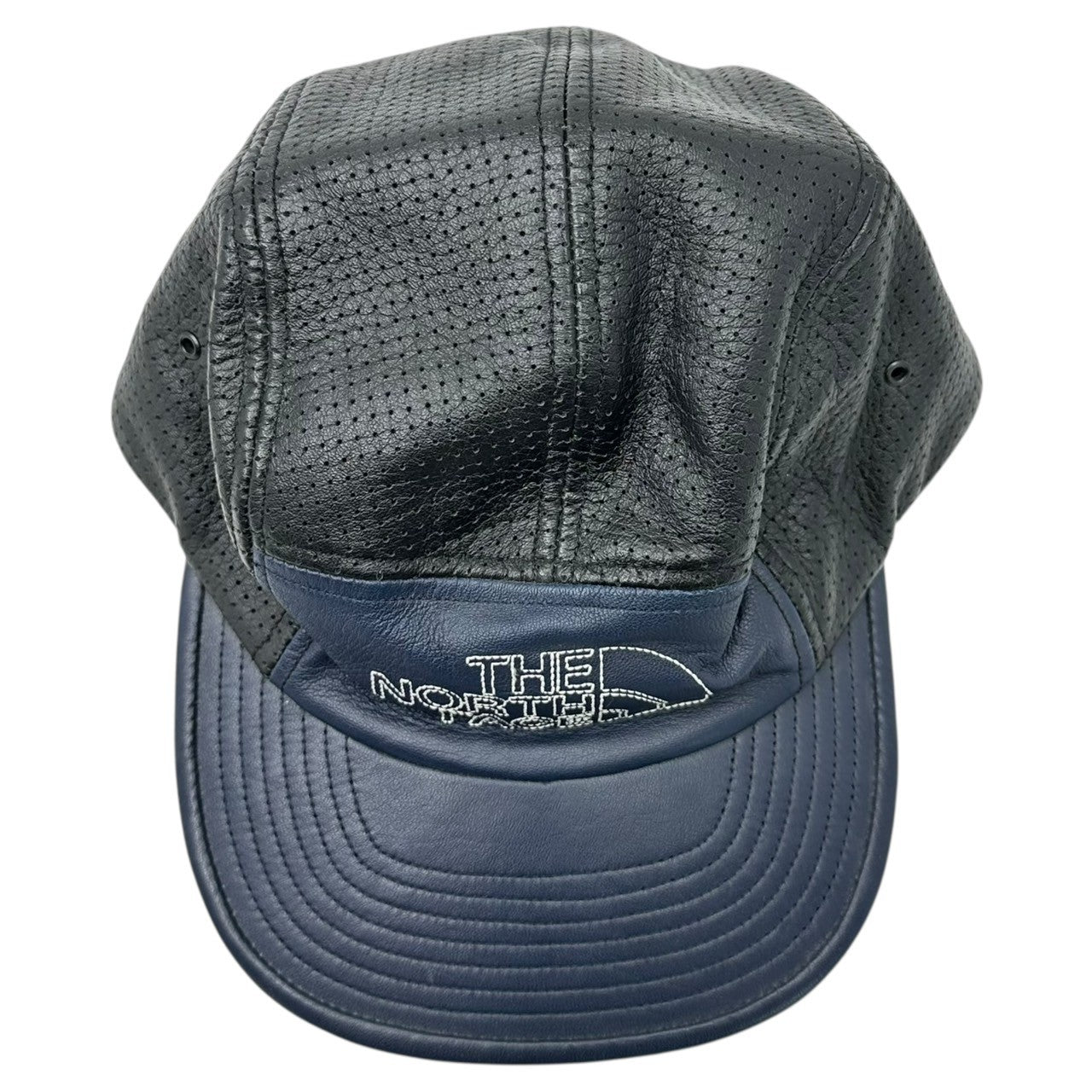 THE NORTH FACE PURPLE LABEL(ノースフェイスパープルレーベル) FIELD LEATHER CAP - NAVY フィールド レザー キャップ NN8900N ブラック 帽子 ラム 本革
