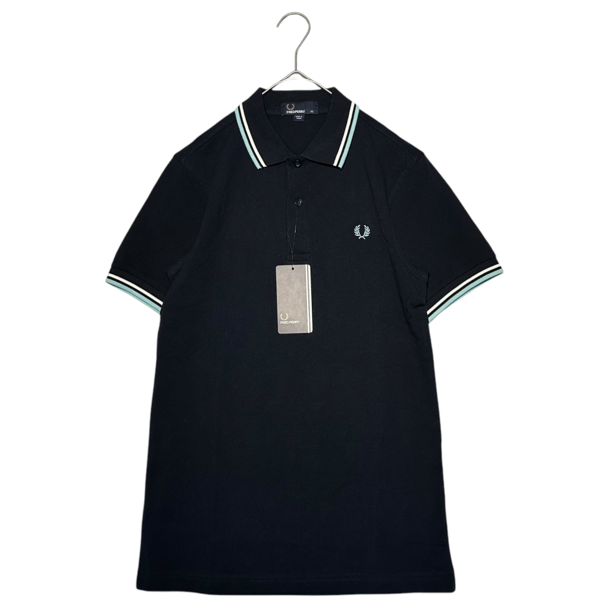 FRED PERRY(フレッドペリー) Pique logo embroidery polo shirt 鹿の子 ロゴ刺繍 ポロシャツ M1200 XS ネイビー
