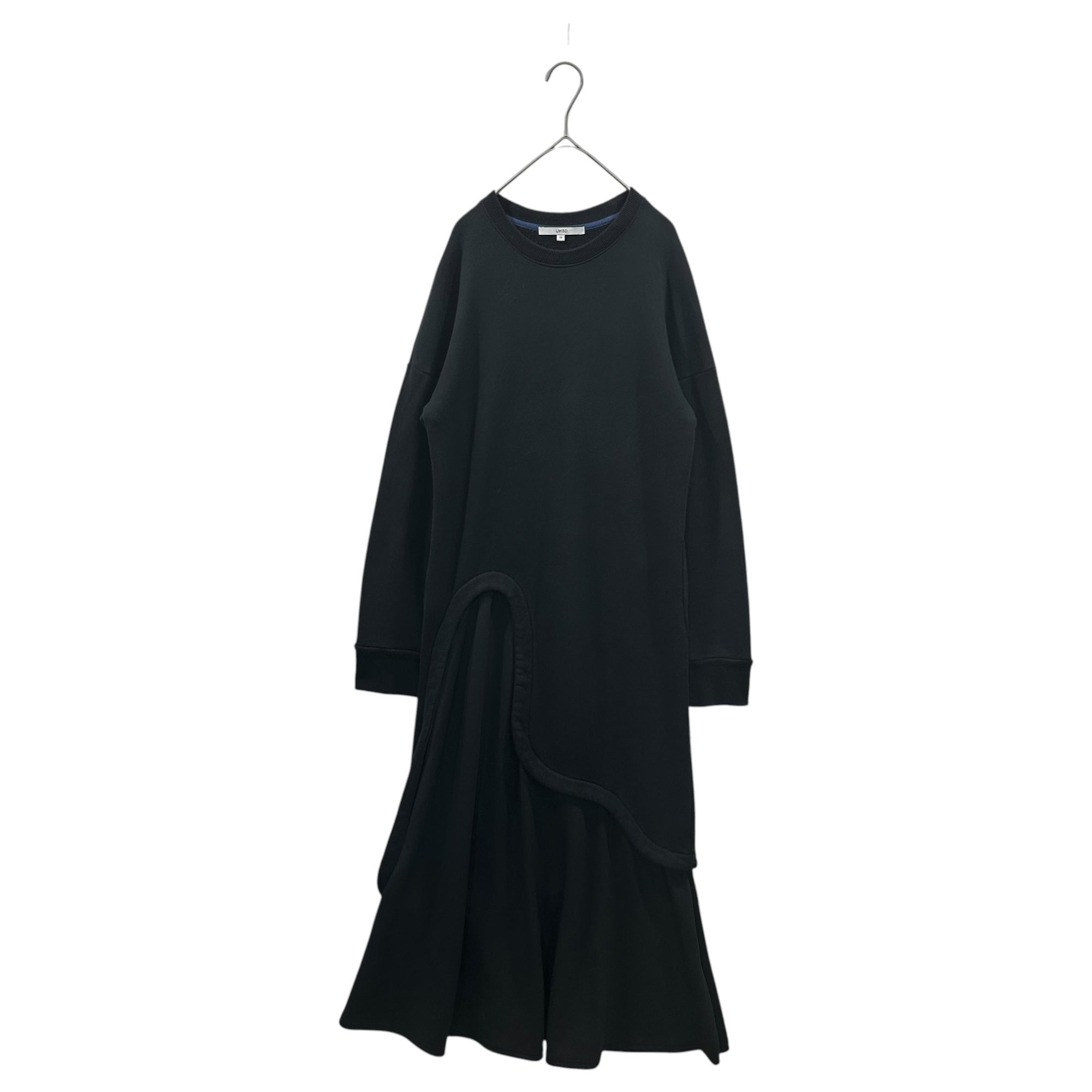 UN3D.(アンスリード) Layered-Touch Sweatshirt Dress レイヤードタッチ スウェット ワンピース 522220300301-02 38(M) ブラック