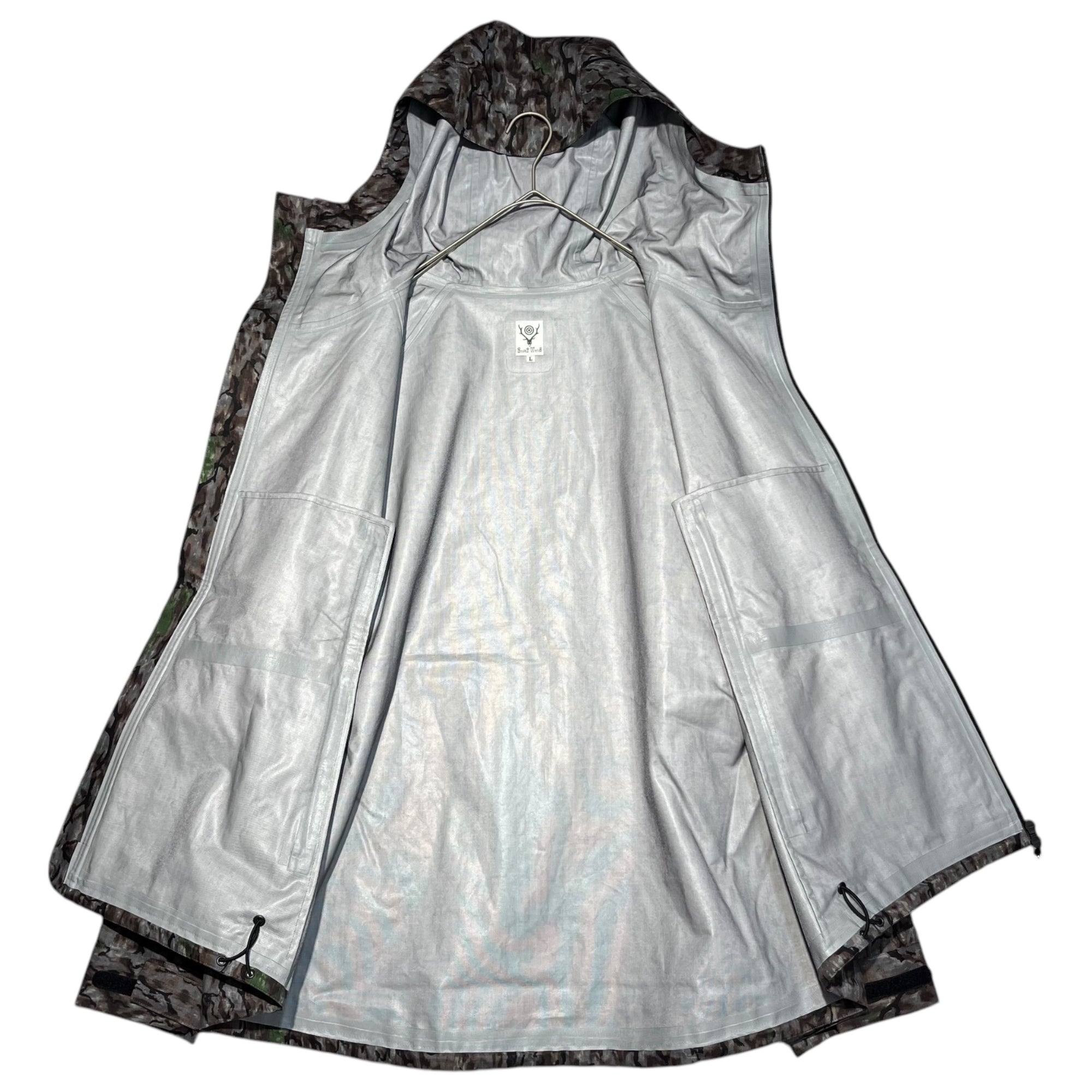 South2 West8 S2W8(サウス2ウエスト8) WEATHER EFFECT JACKET ウェザー エフェクト ジャケット J0740 L ブラウン×グレー ウッドカモ ツリーカモ カモフラ マウンテンパーカー