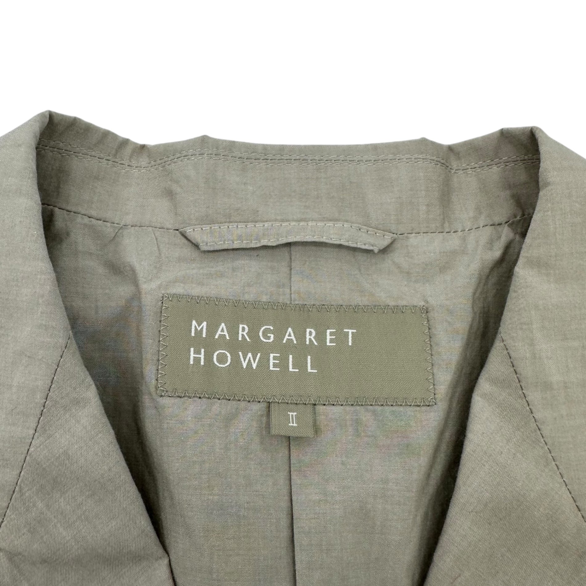 MARGARET HOWELL(マーガレットハウエル) Cotton Casual Jacket コットン カジュアル ジャケット 578-5220001 2(M程度) グレー