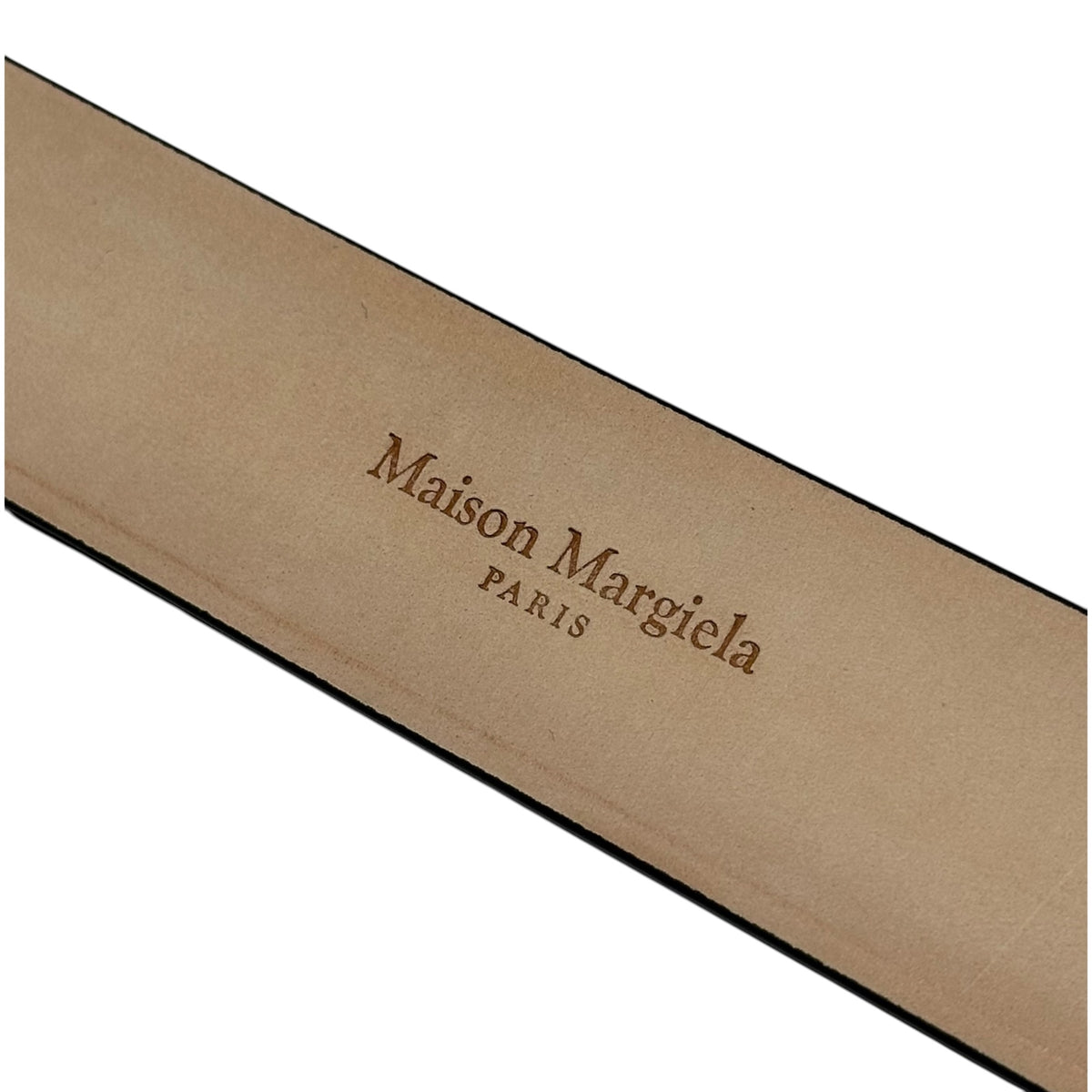 MAISON MARGIELA(メゾンマルジェラ) Square-Buckle Leather Belt スクエア バックル レザー ベルト SA1TP0020 P8832 80 ブラック