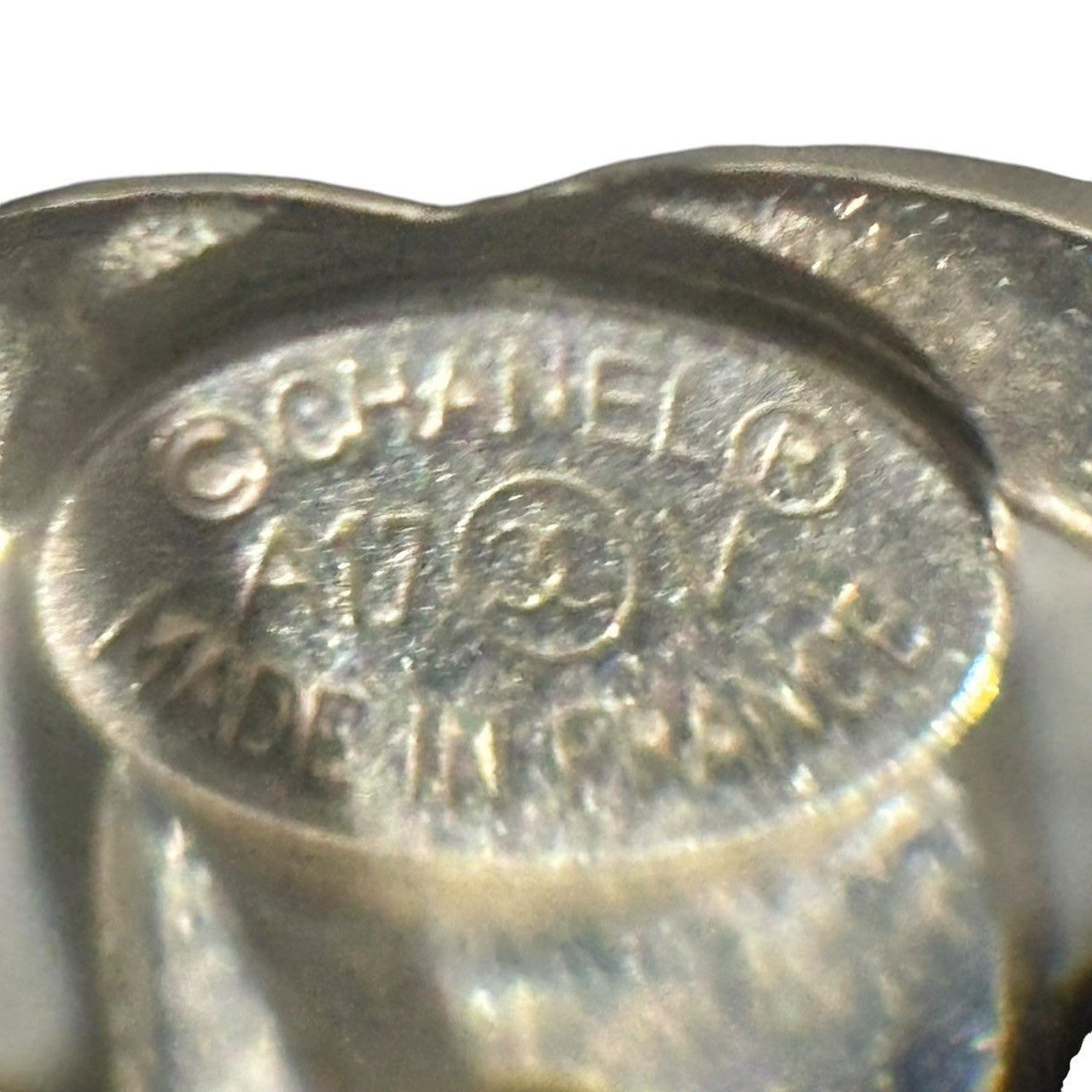 CHANEL(シャネル) Coco mark light stone pearl earrings ココマーク ライトストーン パール ピアス シルバー 刻印 A17 V