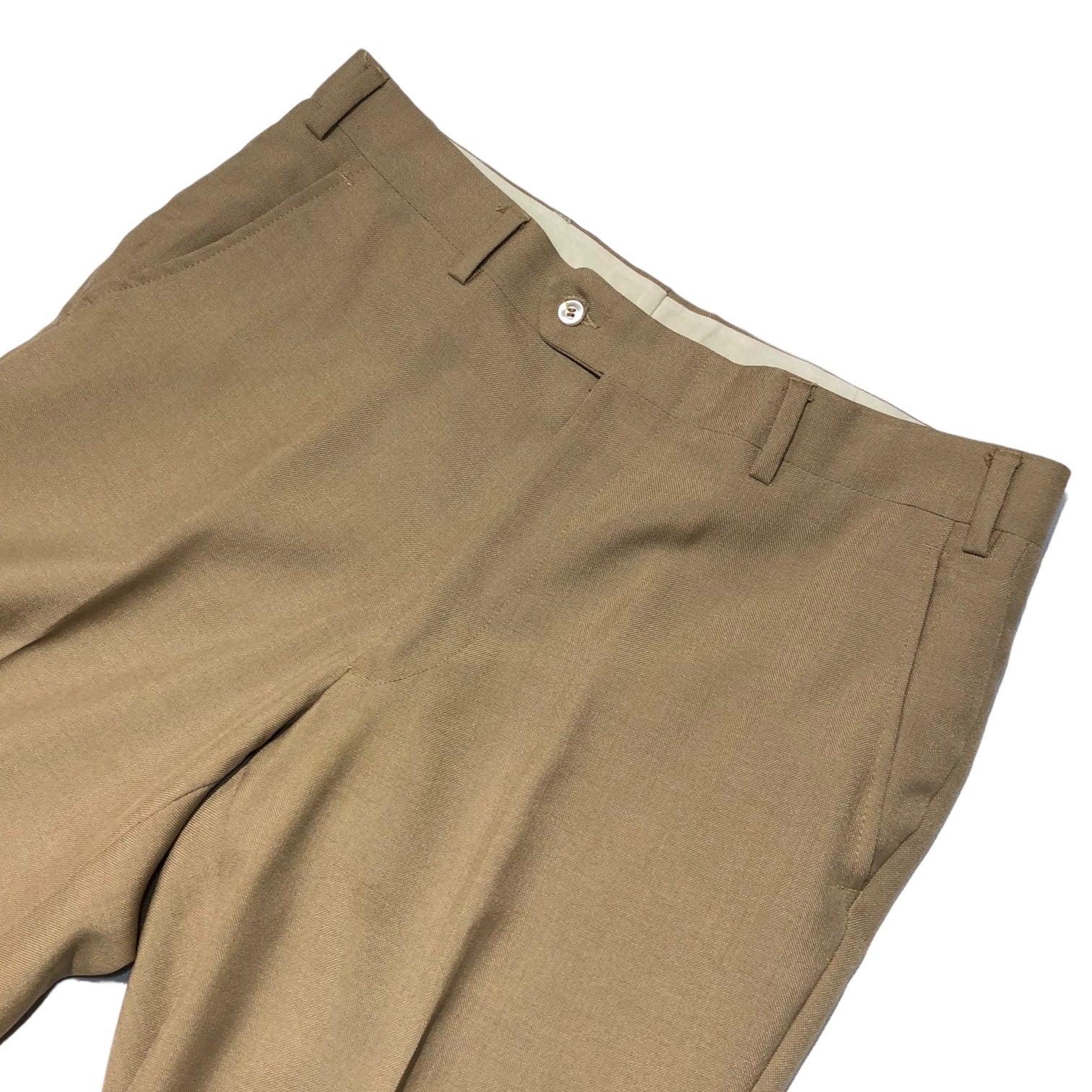 Pierre Cardin(ピエールカルダン) 70's gold button blazer setup suit 金ボタン ブレザー セットアップ スーツ 表記無し(M-L程度) ベージュ 70年代 ヴィンテージ テーラード ジャケット セミフレア スラックス パンツ 1970年8月製造