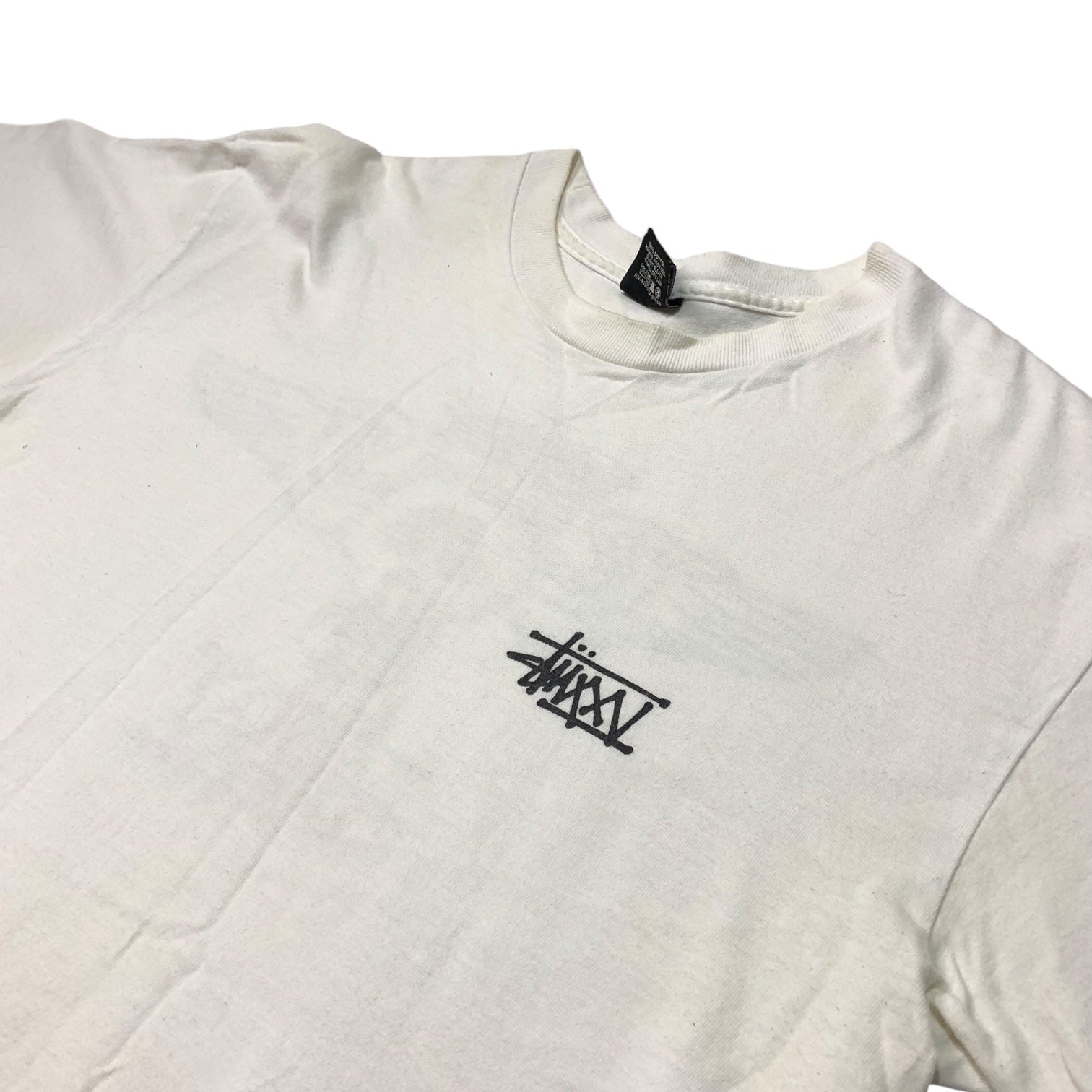 STUSSY(ステューシー) 00's crown skull Tシャツ 王冠 スカル SIZE M ホワイト×ブラック OLD STUSSY