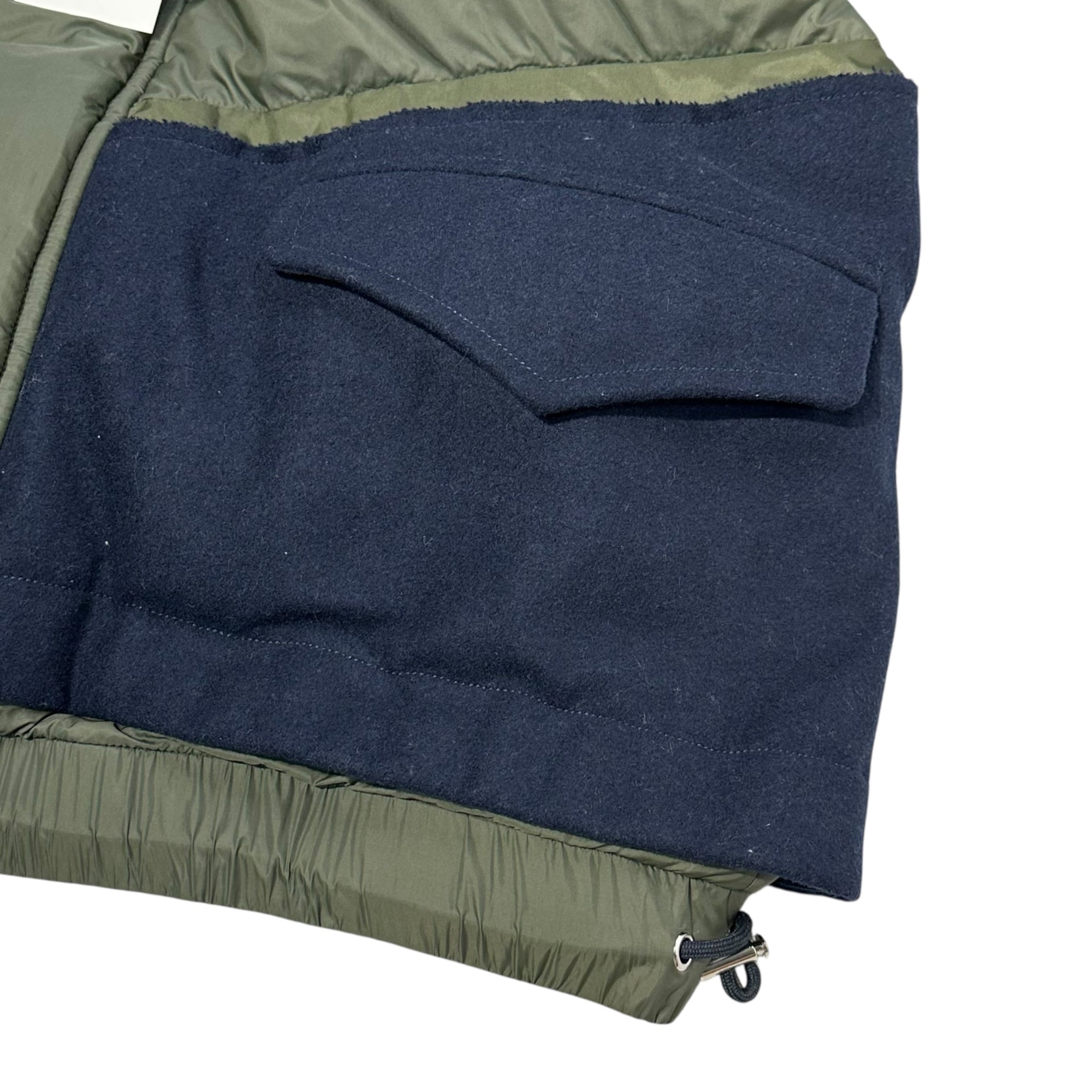 sacai×NIKE(サカイ×ナイキ) NRG PARKA DOWN JACKET エヌアールジー パーカー コラボ ダウン ジャケット CT3269-355 M カーキ×ネイビー