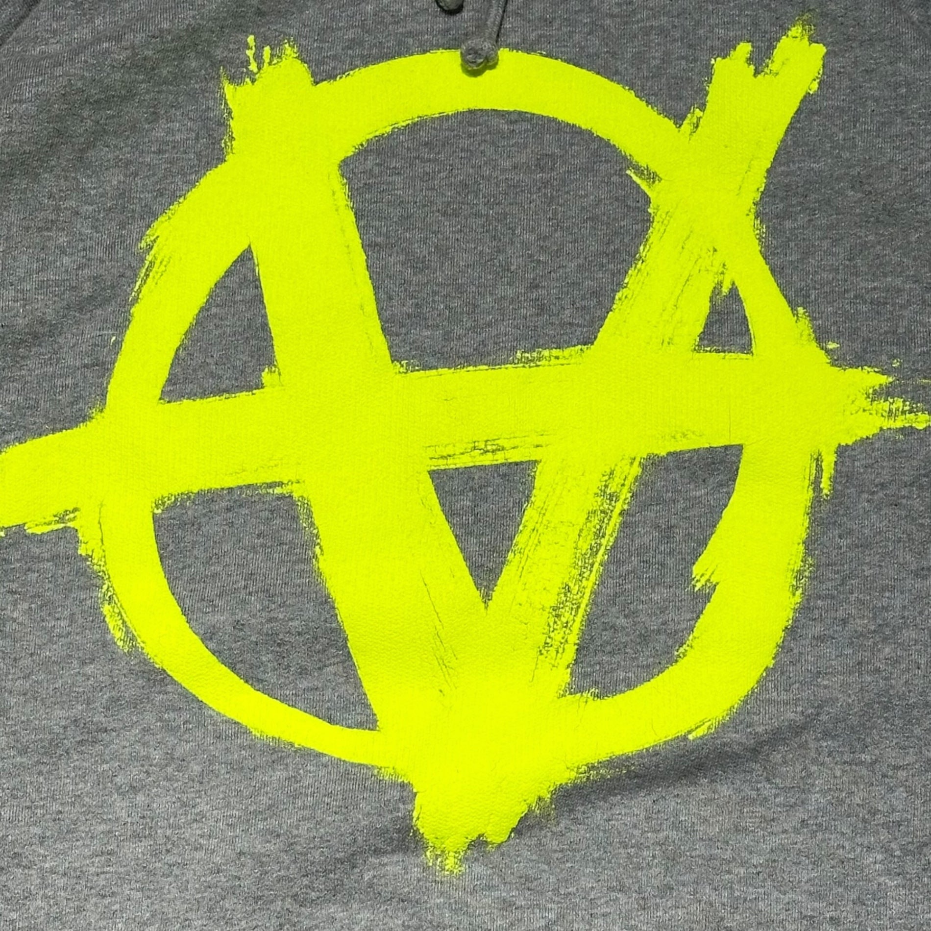 VETEMENTS(ヴェトモン) 21AW Double Anarchy Logo Hoodie ダブル アナーキー ロゴ パーカー UA52TR820G S グレー×イエロー オーバーサイズ