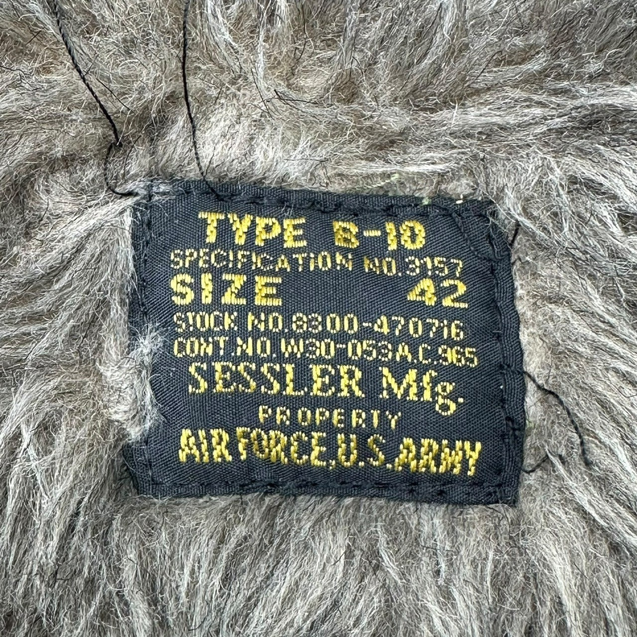 SESSLER MFG(セスラー) TYPE B-10 FLIGHT JACKET フライト ジャケット 8300-470716 42(L程度) オリーブ ミリタリー ボア ワッペン