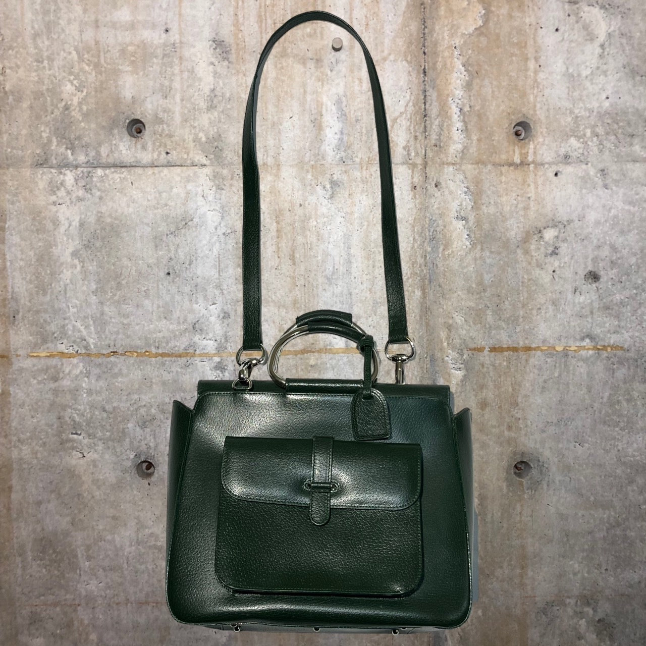 GUCCI(グッチ) 2wayレザーショルダーバッグ 000・2058・0307・5 グリーン OLD GUCCI