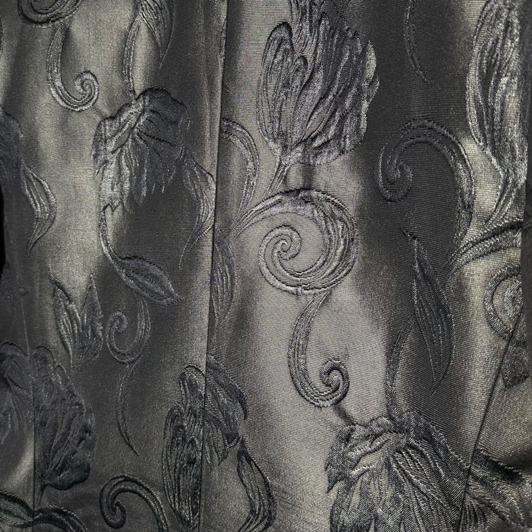 Jean Paul GAULTIER HOMME(ジャンポールゴルチエオム) Flower jacquard double-breasted tailored jacket フラワー ジャガード ダブル テーラード ジャケット JK.JG.LA1018 50(L程度) ブラック×グリーン アーカイブ