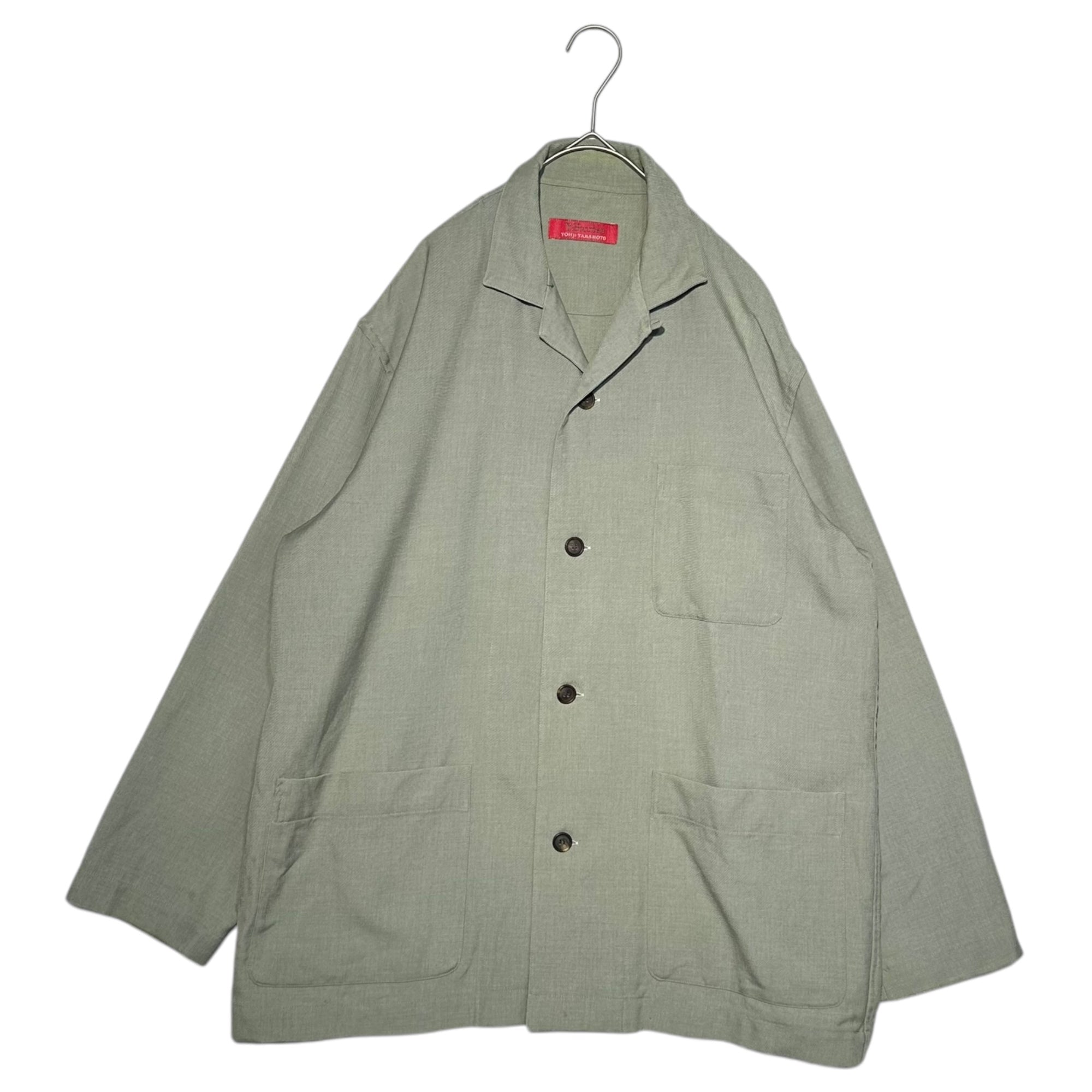 Y's for men(ワイズフォーメン) 90's open collar front pocket jacket オープンカラー フロントポケット ジャケット 赤タグ 3(L) ライトカーキ カバーオール