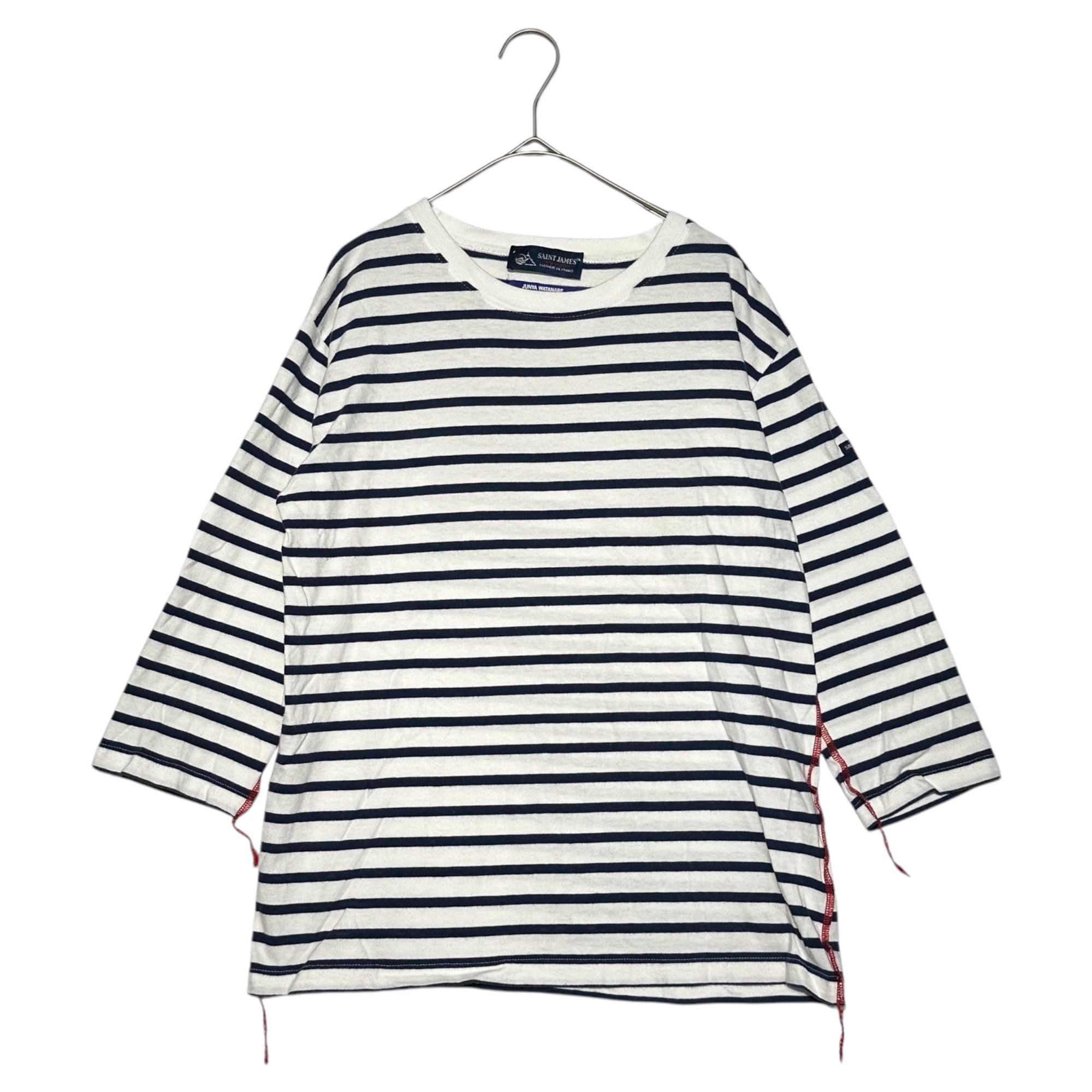 CdG JUNYA WATANABE MAN×SAINT JAMES(コムデギャルソンジュンヤワタナベマン×セントジェームス) 11SS Inside-out Striped L/S Cut and Sewn インサイドアウト ボーダー 長袖 カットソー WG-T023 S ホワイト×ネイビー AD2010