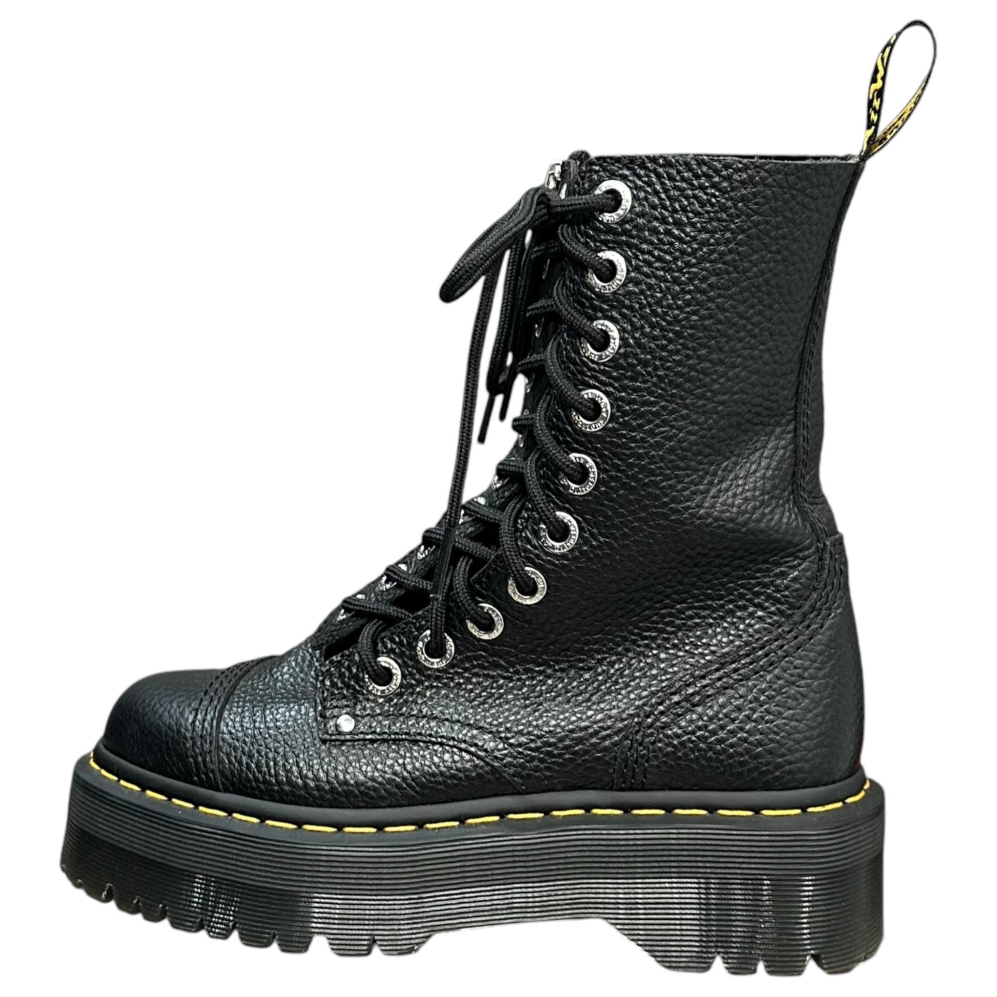 DR.MARTENS(ドクターマーチン) Center-Zip 10-Eyelet Lace-Up Boots センタージップ 10ホール レースアップ ブーツ AW006 KV07Y UK5(24.0cm程度) ブラック