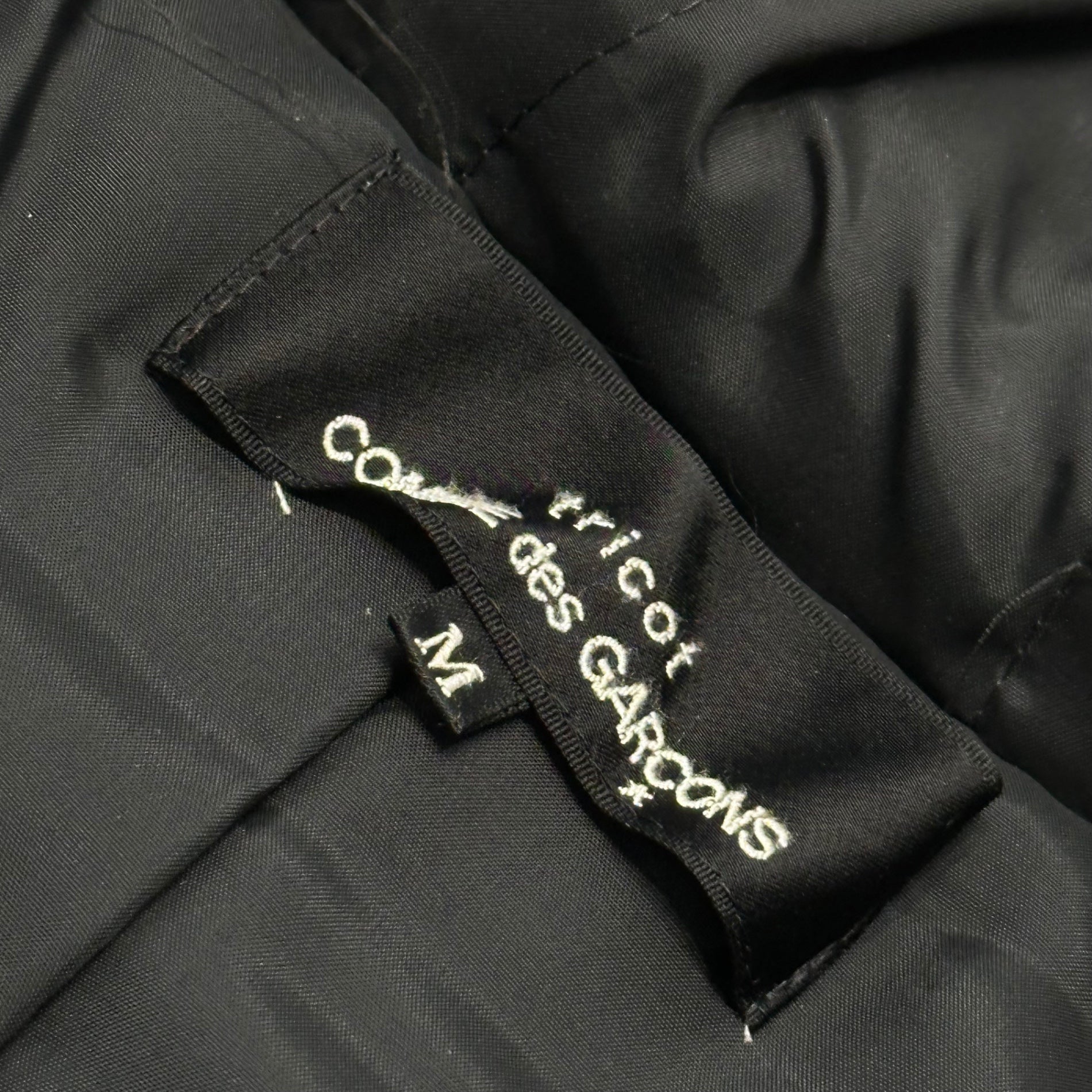 tricot COMME des GARCONS(トリココムデギャルソン) 10AW Quilted Short Duffle Coat with Chidori Pattern 中綿 千鳥柄 ショート ダッフル コート TF-C013 M ブラック×ホワイト AD2010