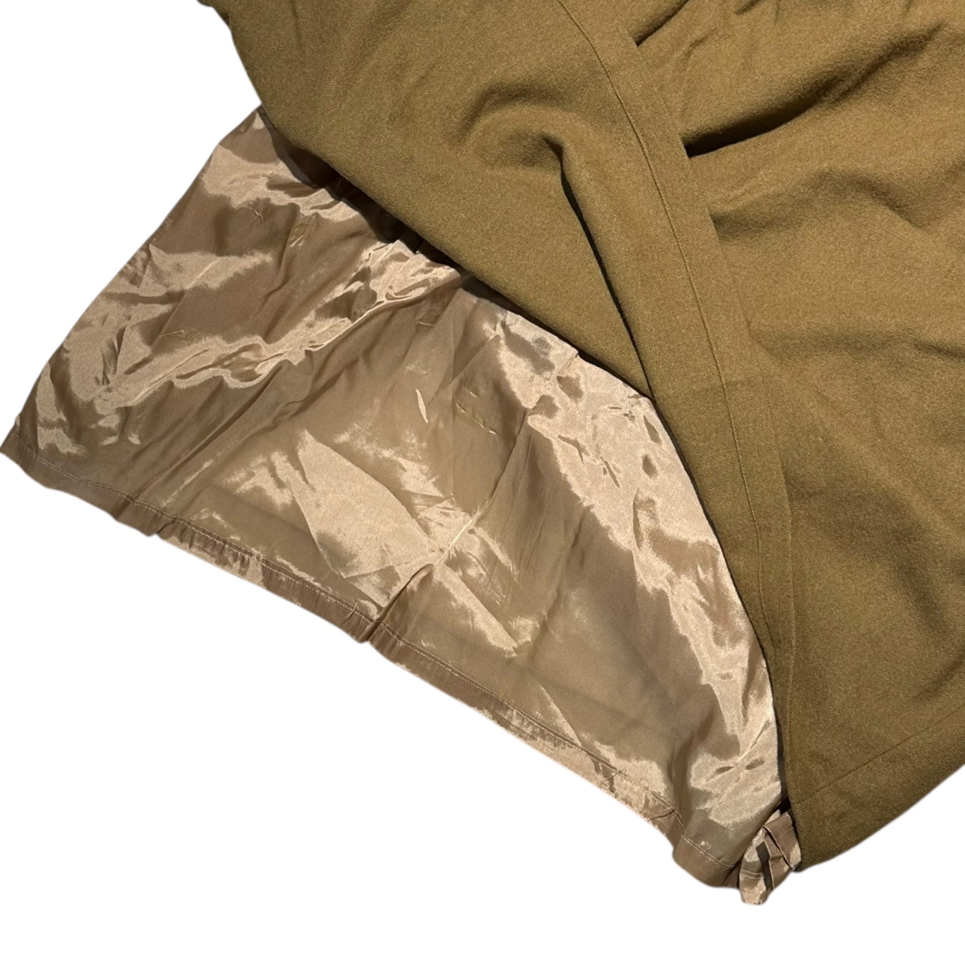 Y's(ワイズ) 70's Vintage Wool Raglan Sleeve Smock Dress 70年代 ヴィンテージ ウール ラグランスリーブ スモック ワンピース 9号(M~L) キャメル 最初期タグ