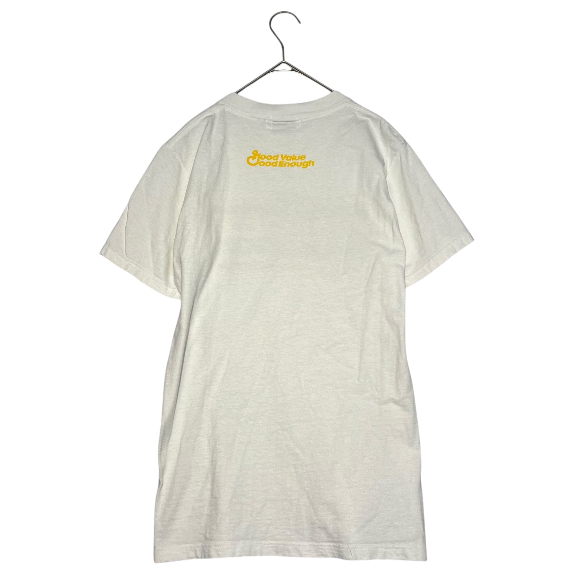 GOODENOUGH(グッドイナフ) 90's Initial Front Print T-Shirt 初期 フロント プリント Tシャツ S ホワイト×イエロー
