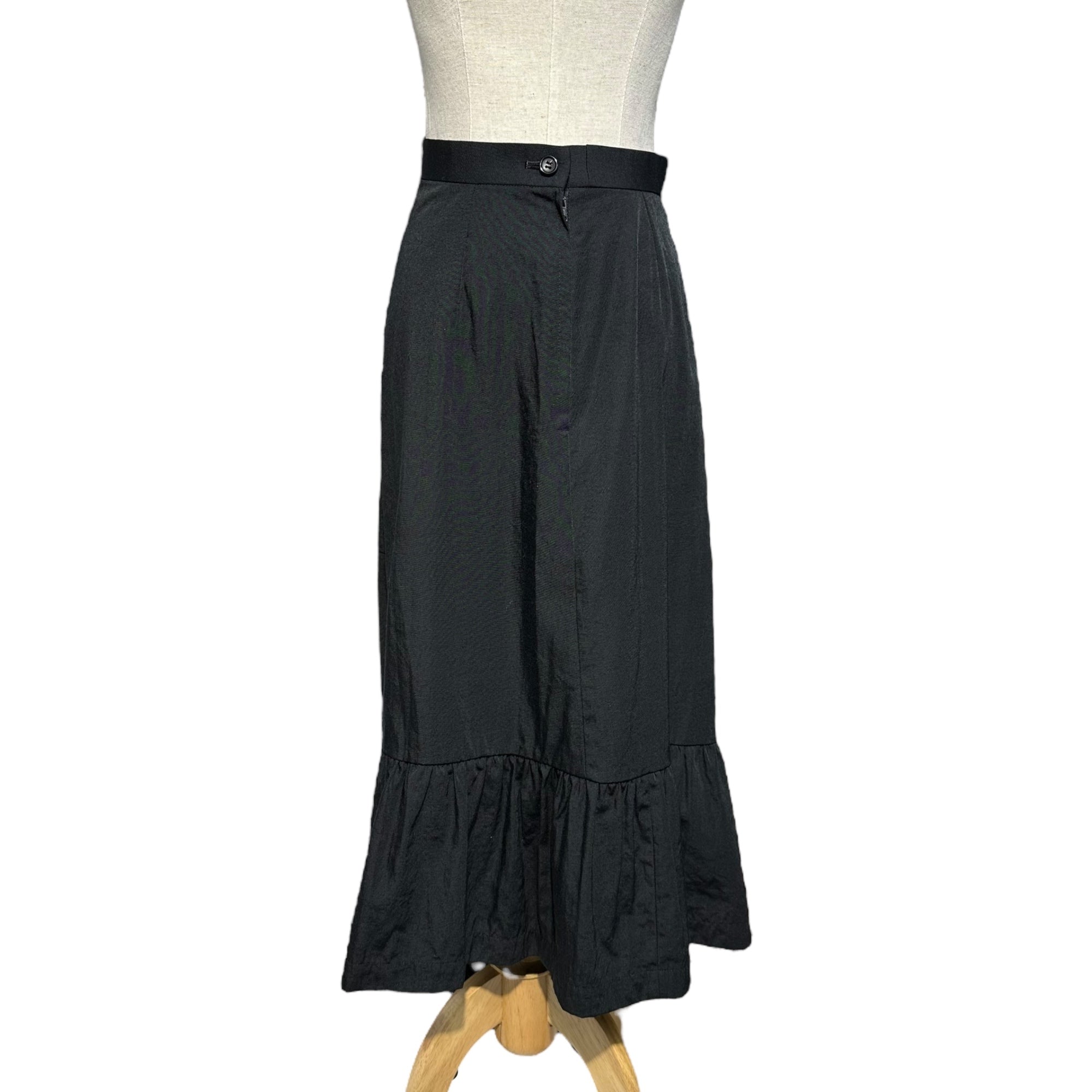 tricot COMME des GARCONS(トリココムデギャルソン) 90's Asymmetric nylon mermaid long skirt アシンメトリー ナイロン マーメード ロング スカート TS-10010S S ブラック AD1995 90年代
