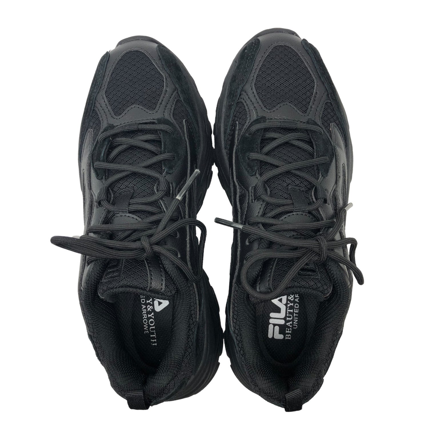 FILA × BEAUTY&YOUTH UNITED ARROWS(フォラ × ビューティーアンドユース ユナイテッドアローズ) DAYTONIC ローカットスニーカー ダッドスニーカー WFW23061-010 25.0cm ブラック コラボアイテム